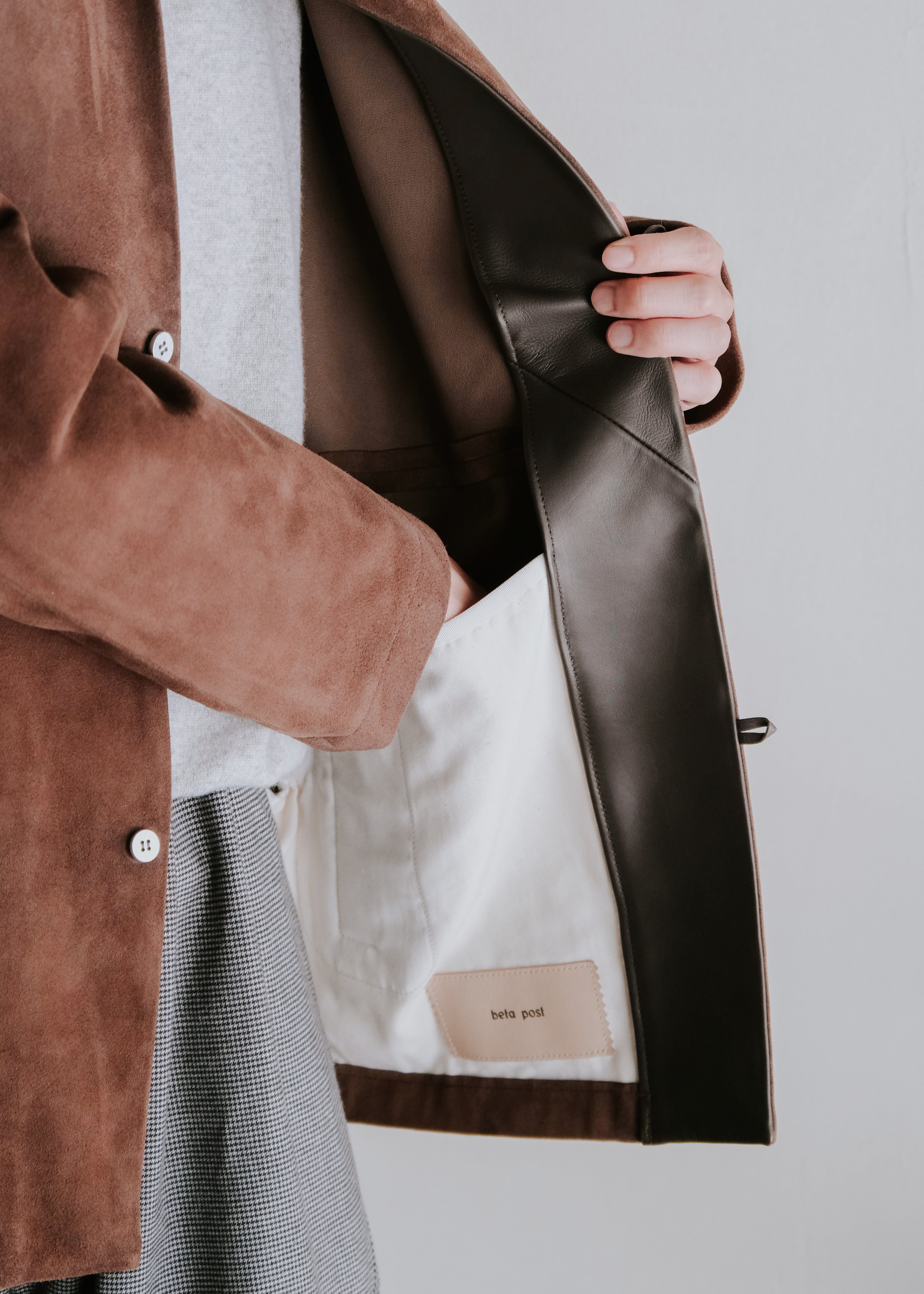 beta post ベータポスト 26AW ゴート スウェードレザー Suede Leather relax ジャケット D.brown メンズ