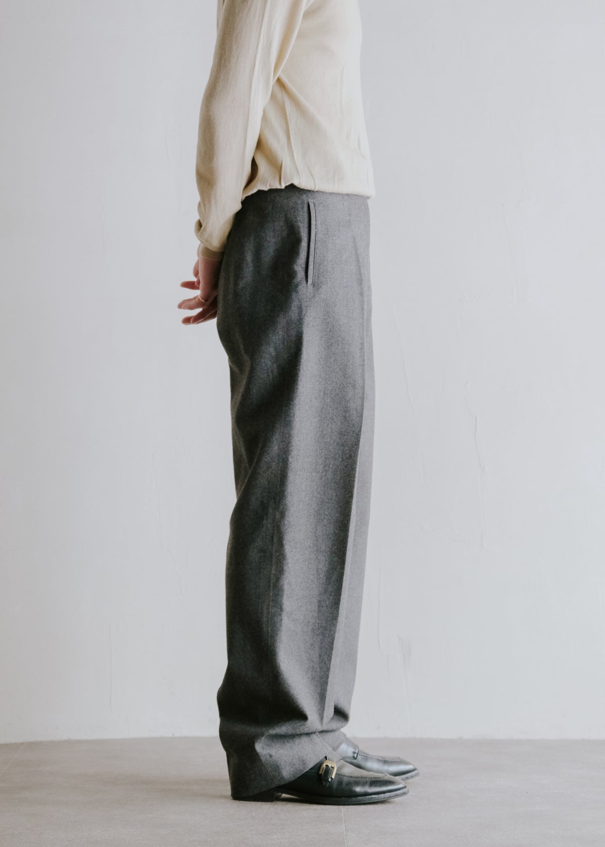 80's CHARLES JOURDAN loopless tucked slacks
