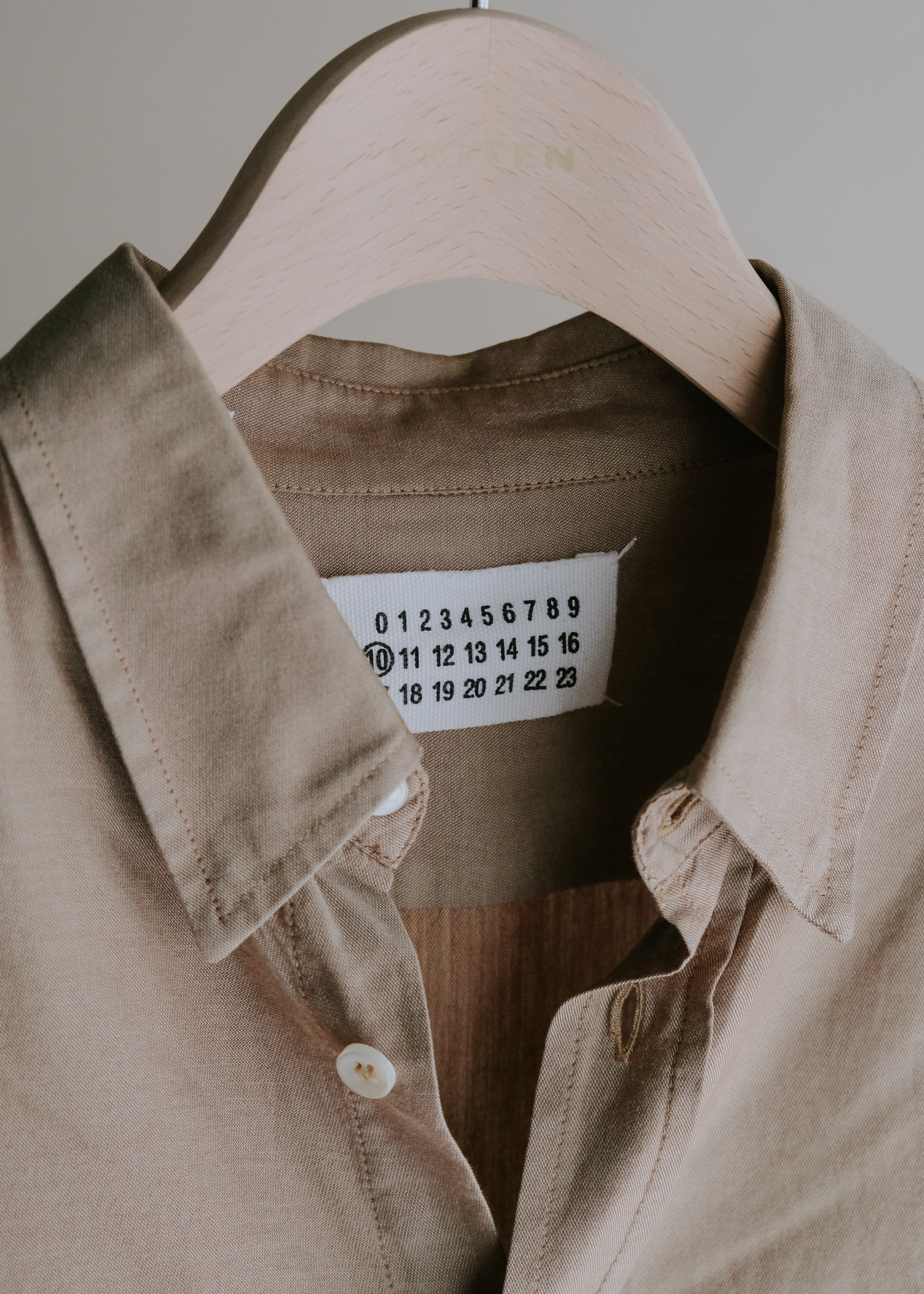 Martin Margiela 07AW snap button down collar shirt