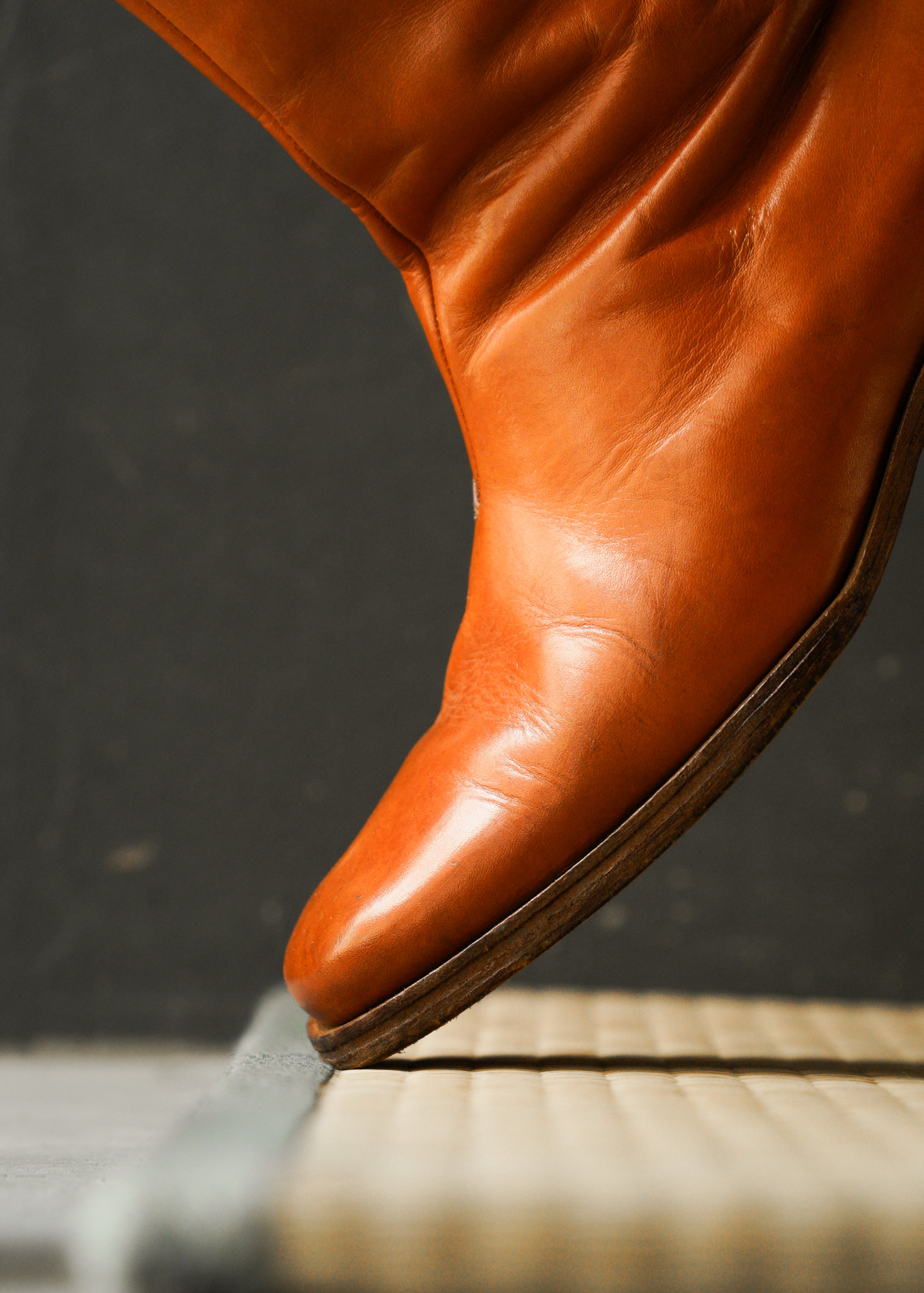MARTIN MARGIELA artisanal square toe side zip boots