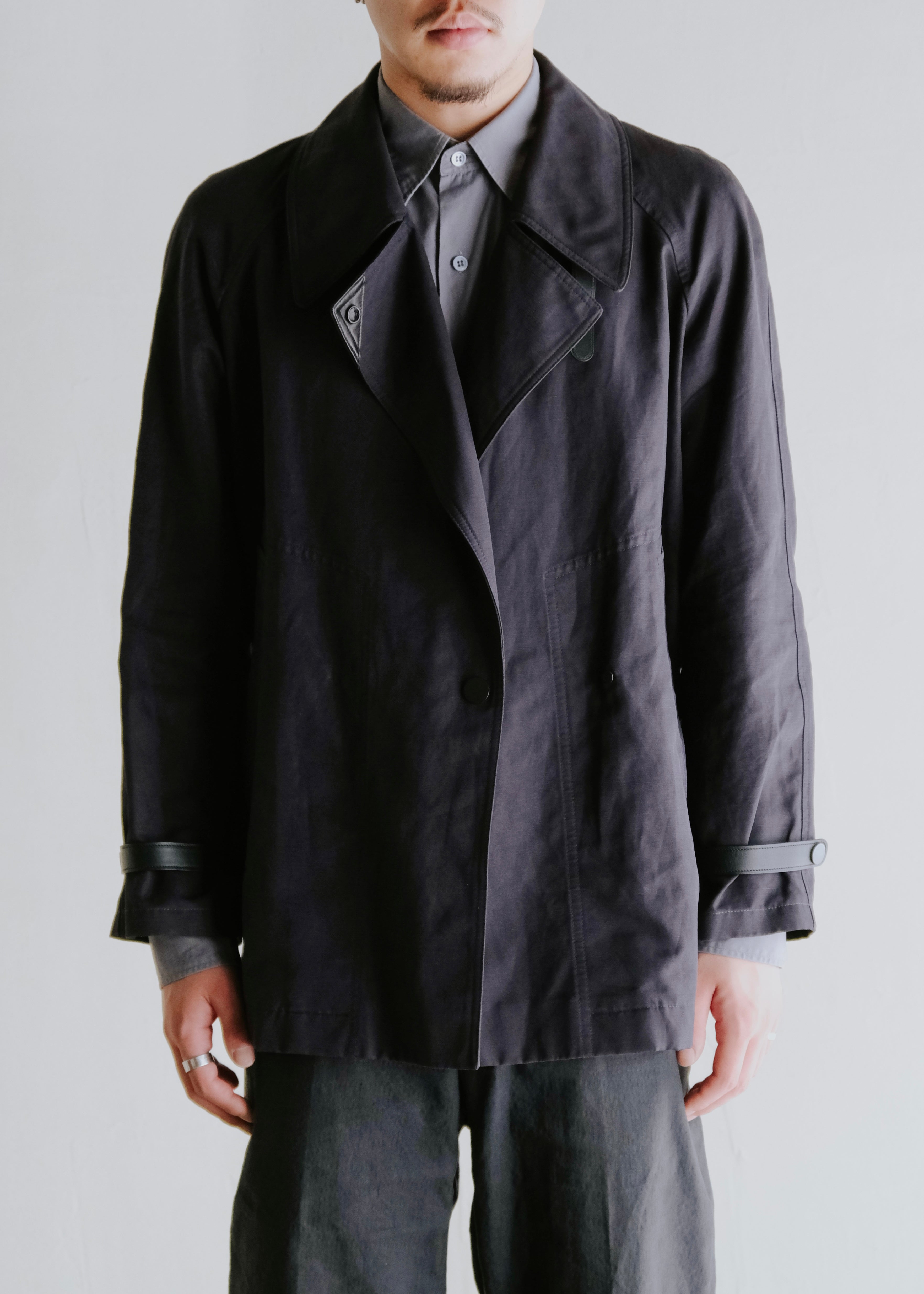 10's HERMÈS by Christophe Lemaire leather belted short coat