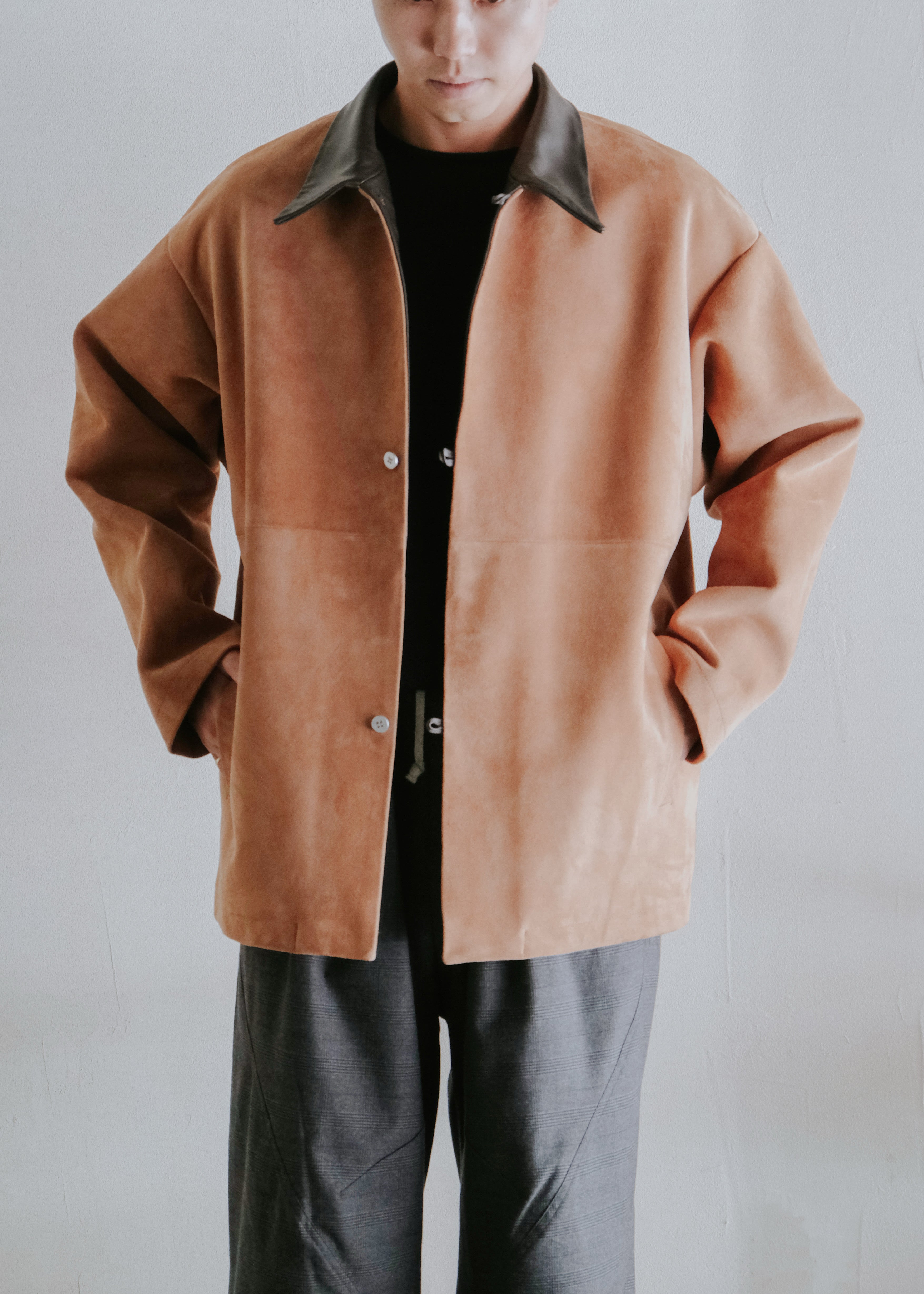 beta post ベータポスト 26AW ゴート スウェードレザー Suede Leather relax ジャケット Camel メンズ