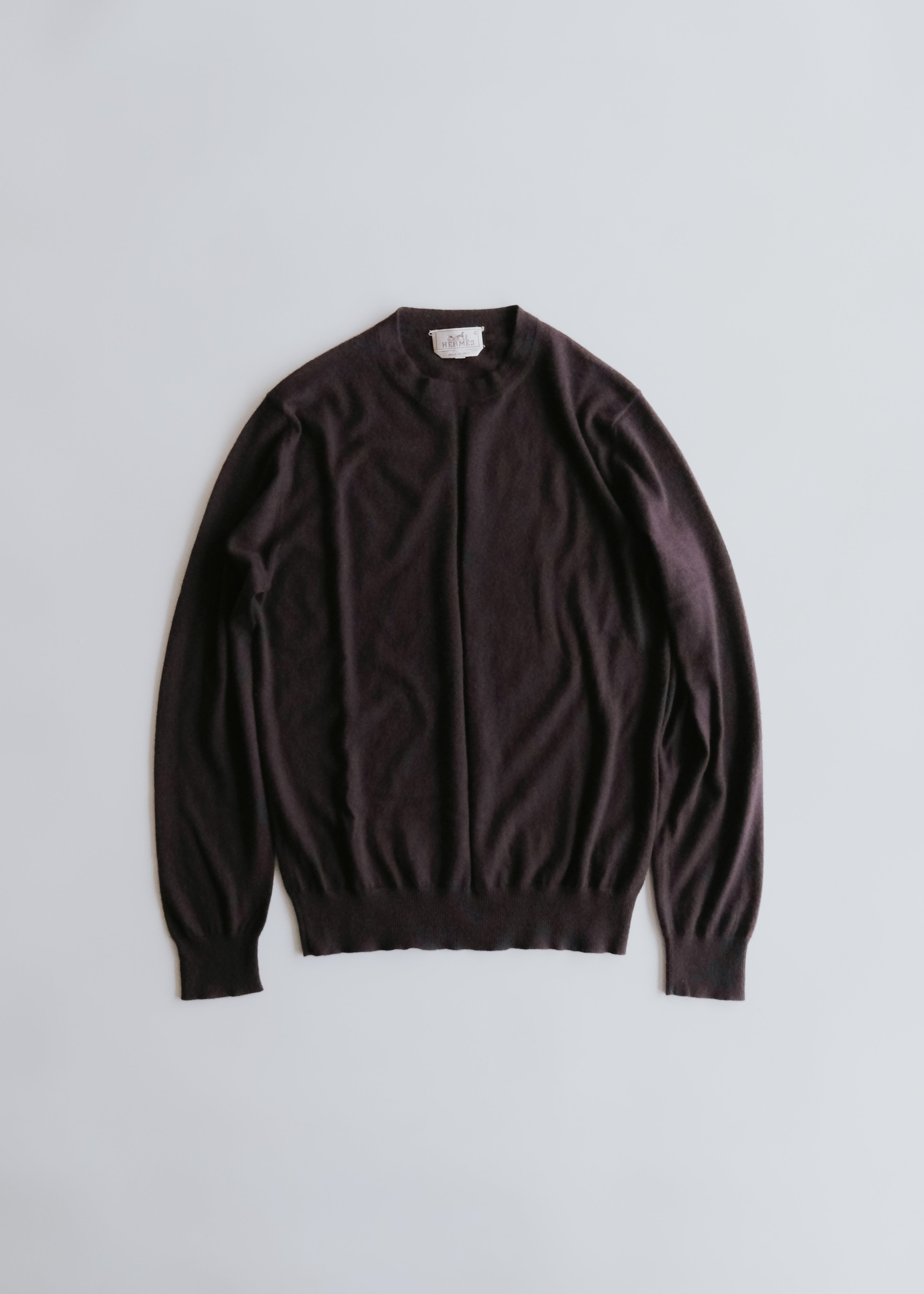 00-10's HERMÈS cashmere crew neck center line knit