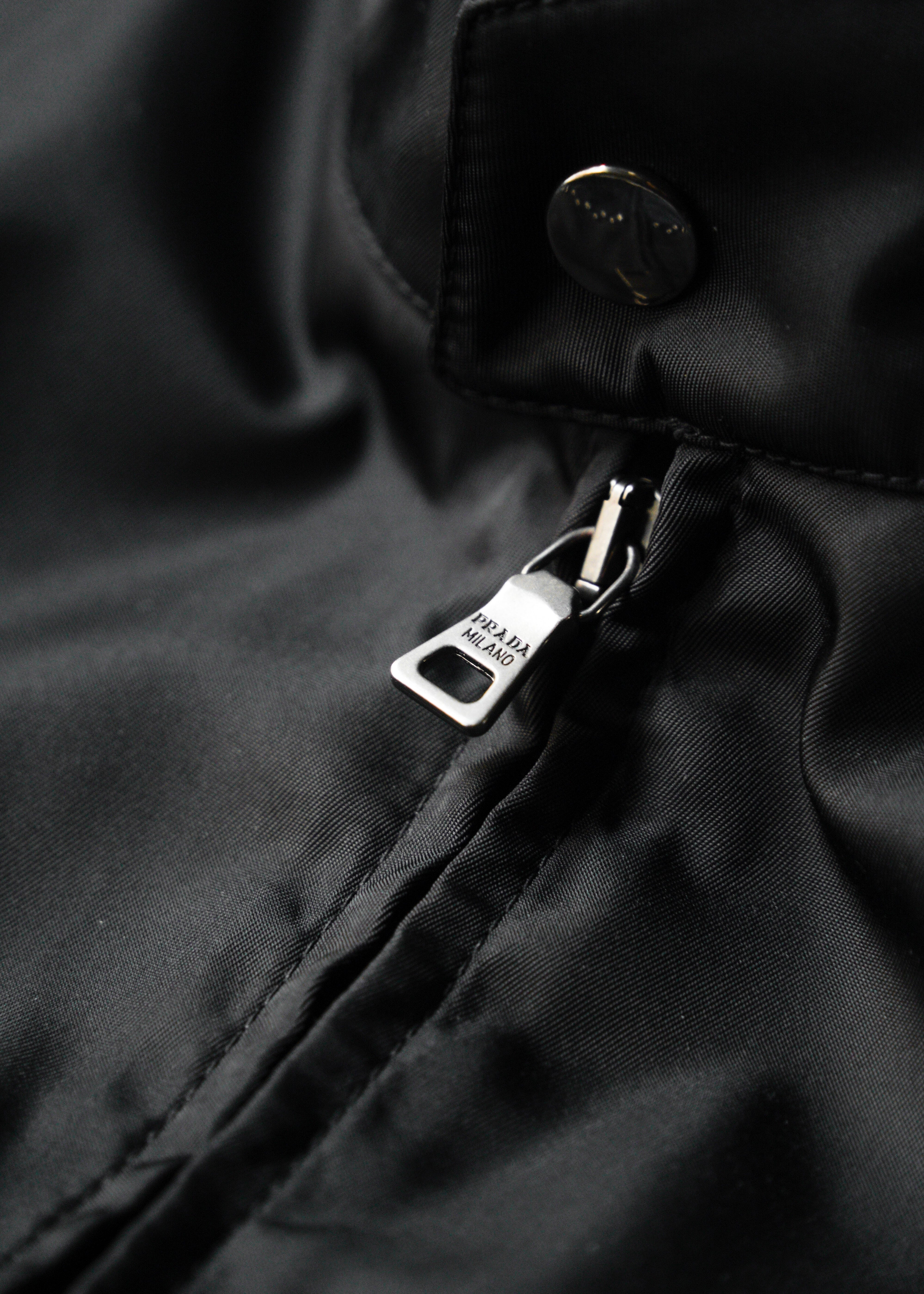 PRADA 12SS bicolor nylon studs blouson