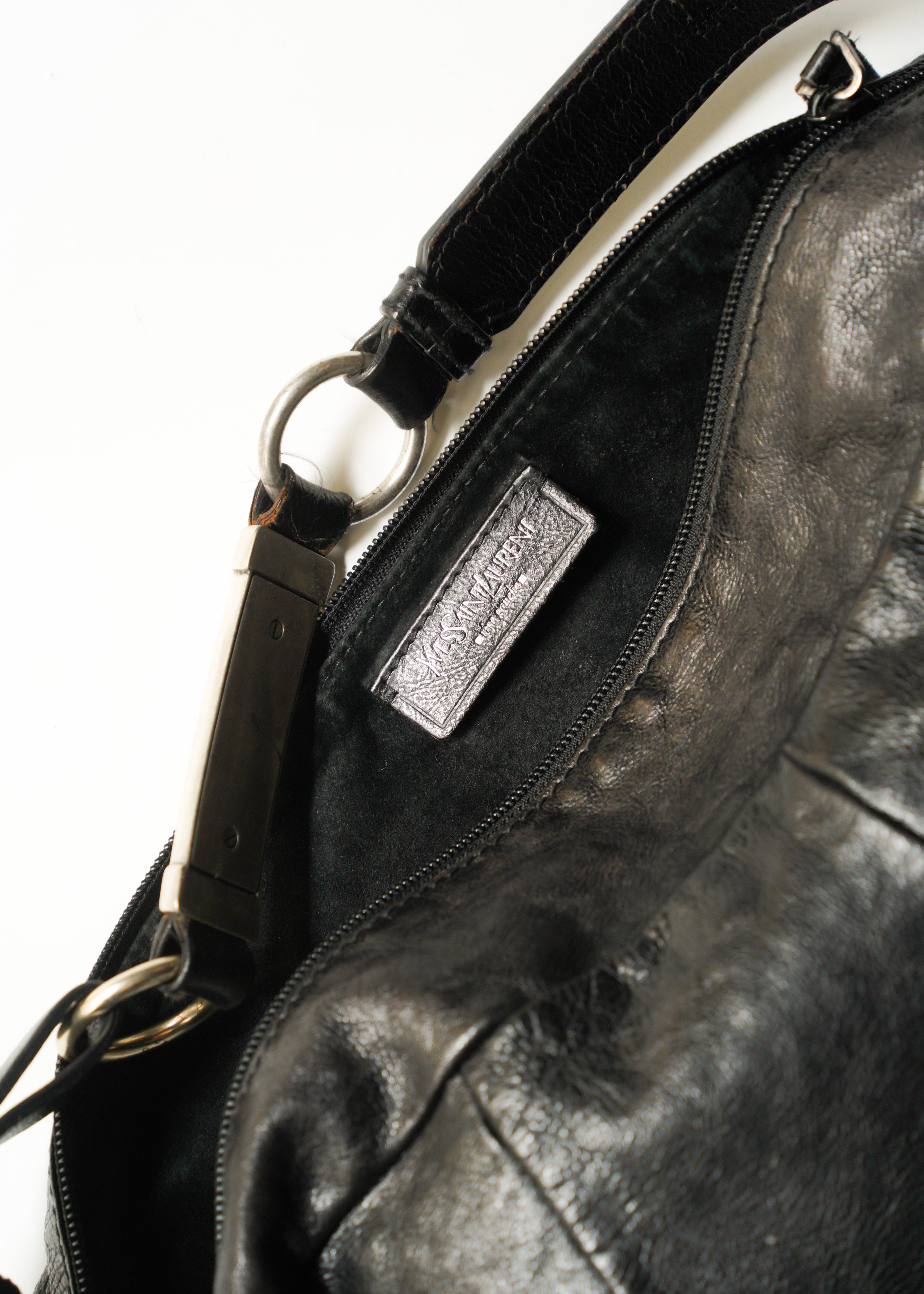 Yves saint laurent rive gauche 02 AW leather hobo bag