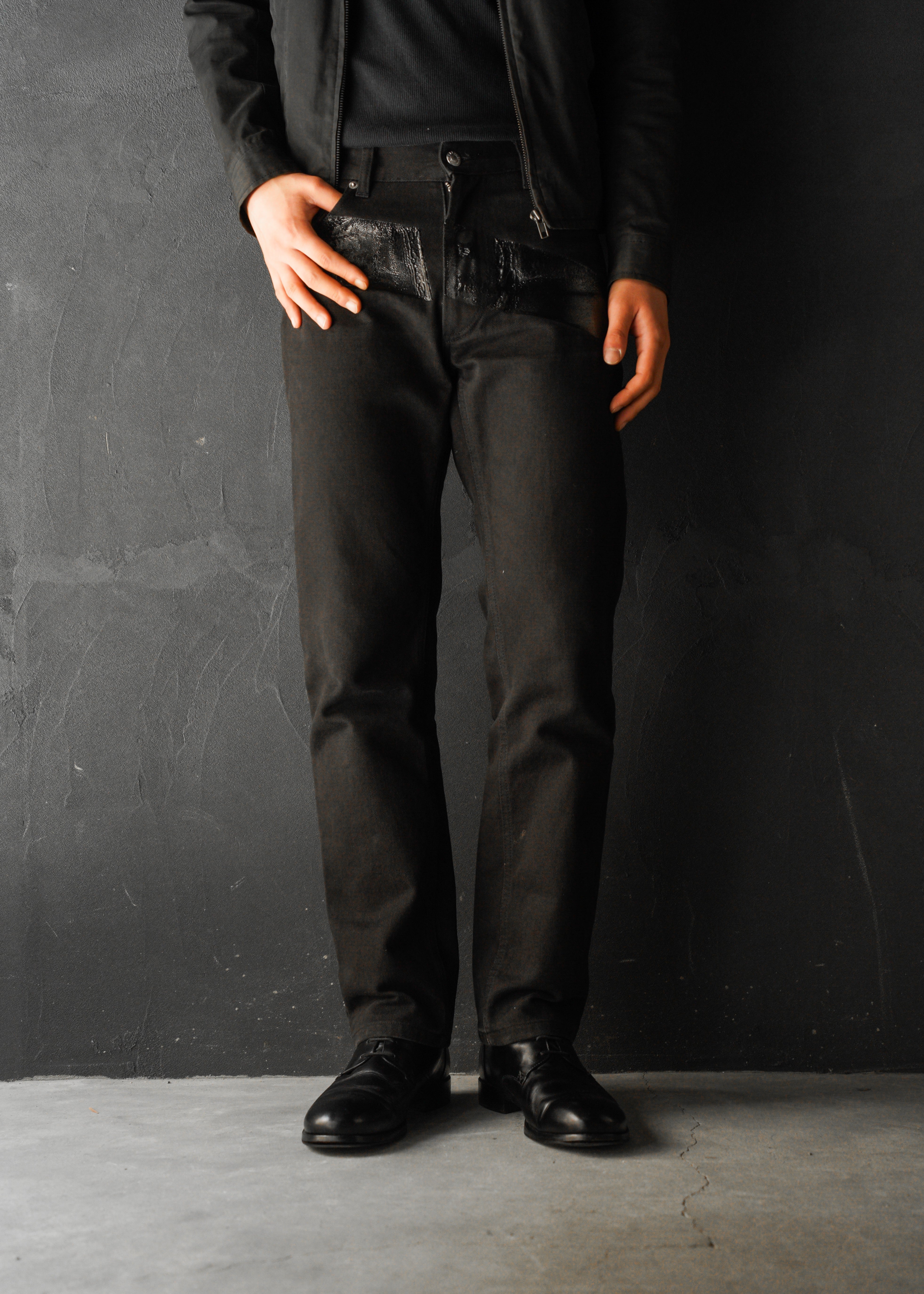 HELMUT LANG 1997 rubber coating jeans