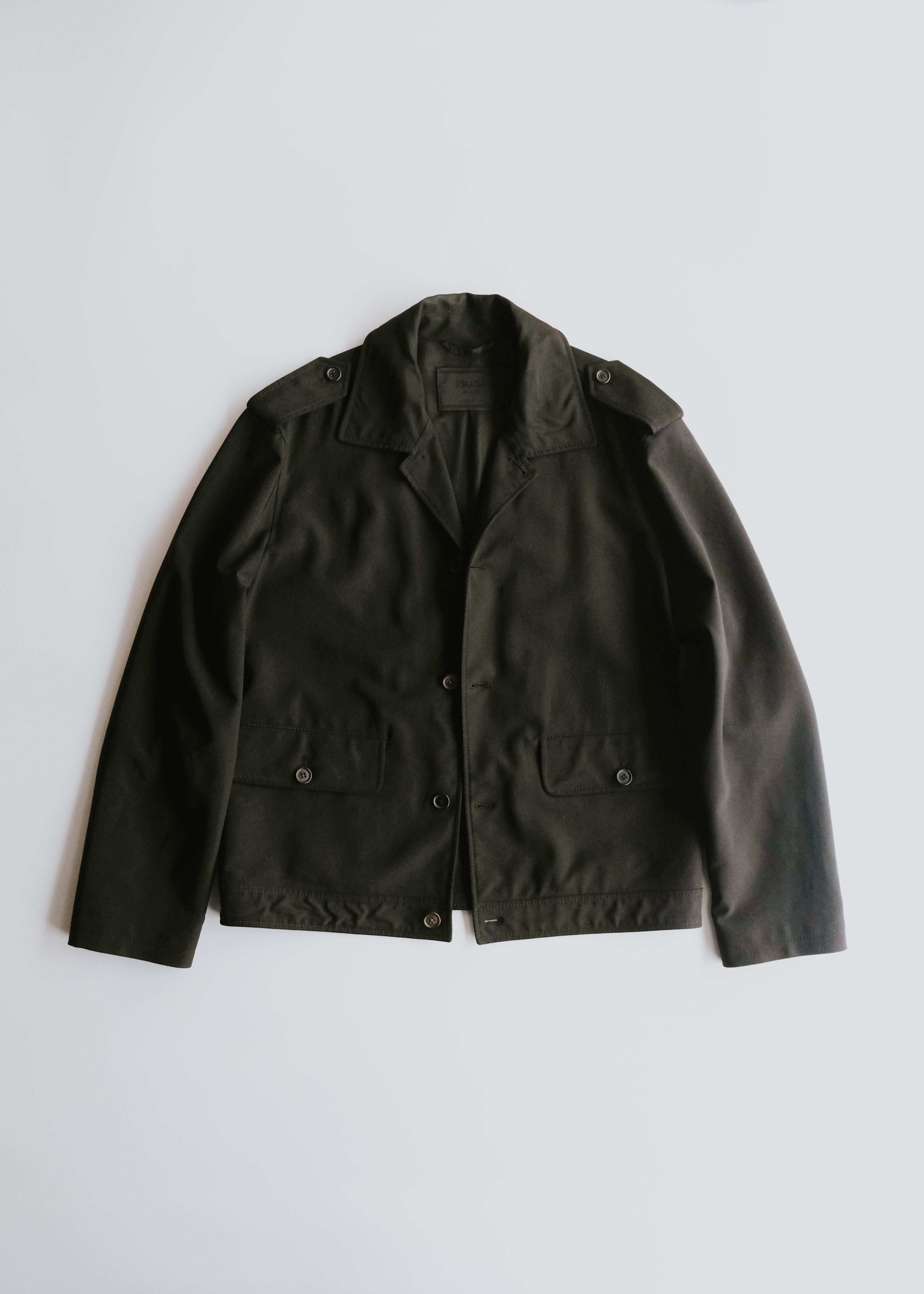 90's PRADA button-front military blouson