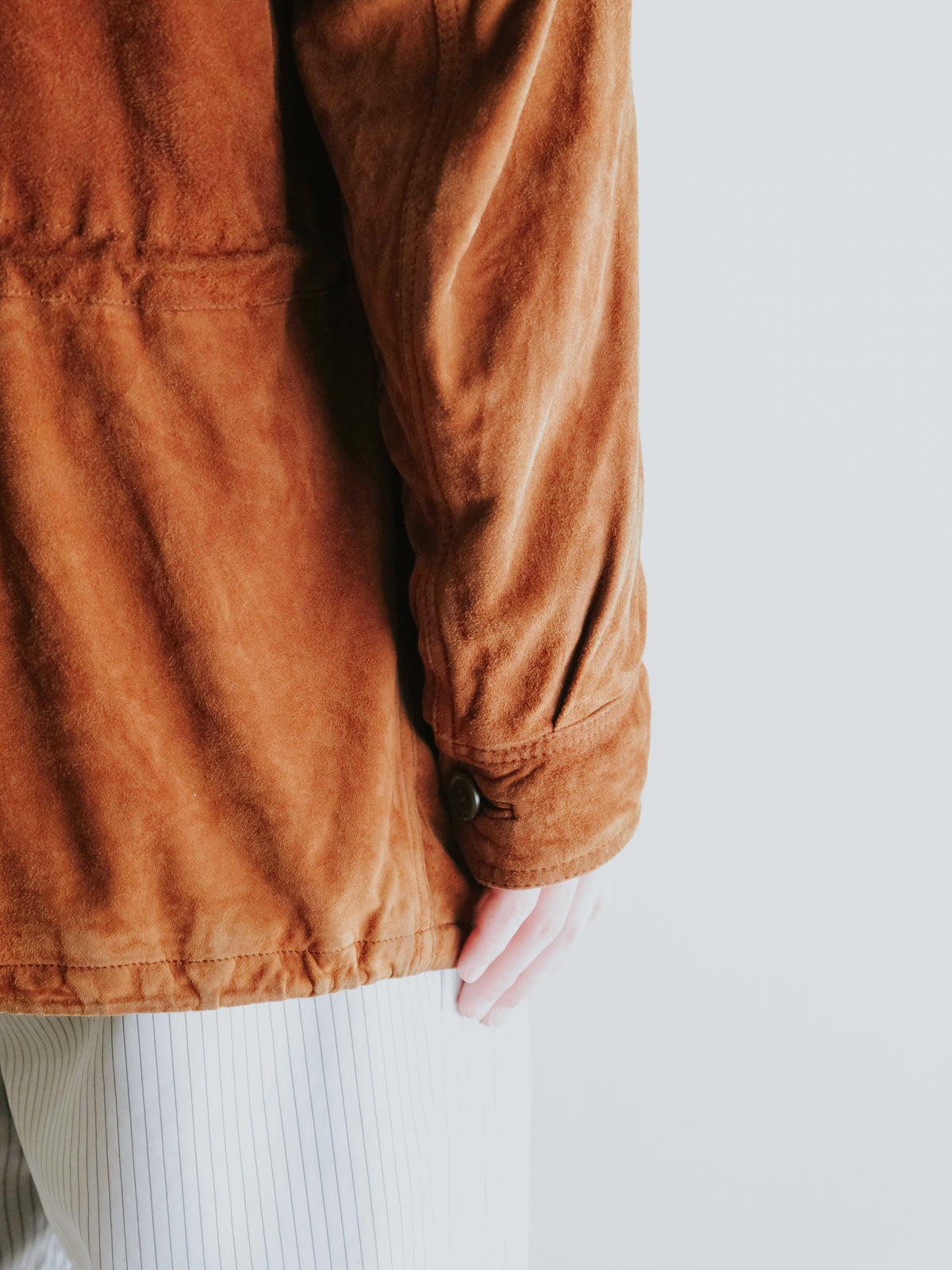 80's HUGO BOSS suede leather safari jacket