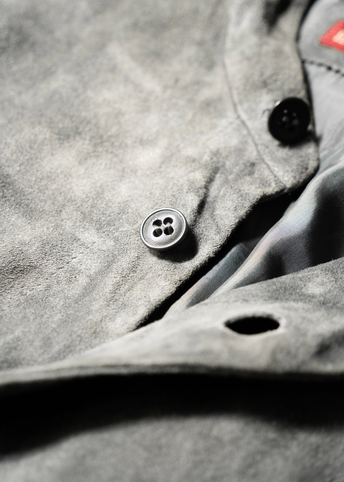 1998SS EMPORIO ARMANI band collar suede leather jacket