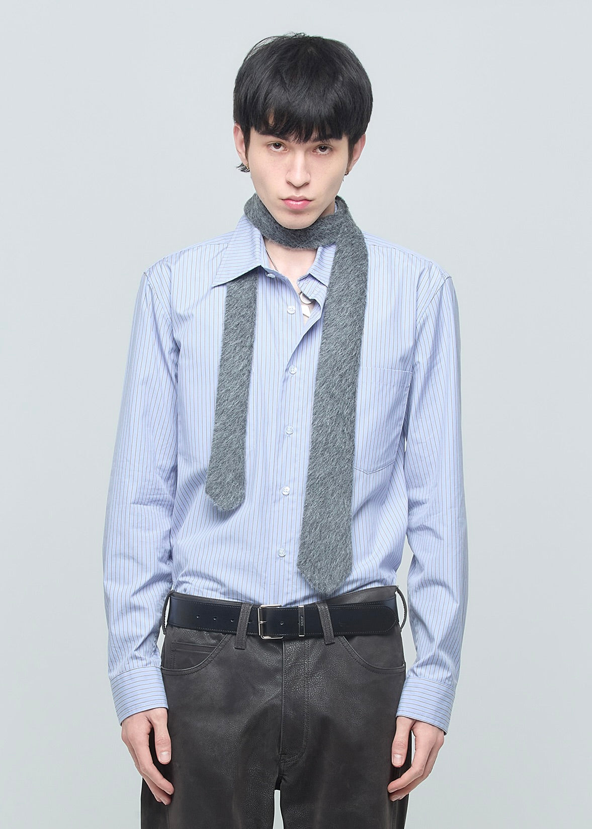 SHOOP 26AW LUCAS 2 POCKET SHIRT / Blue Stripes