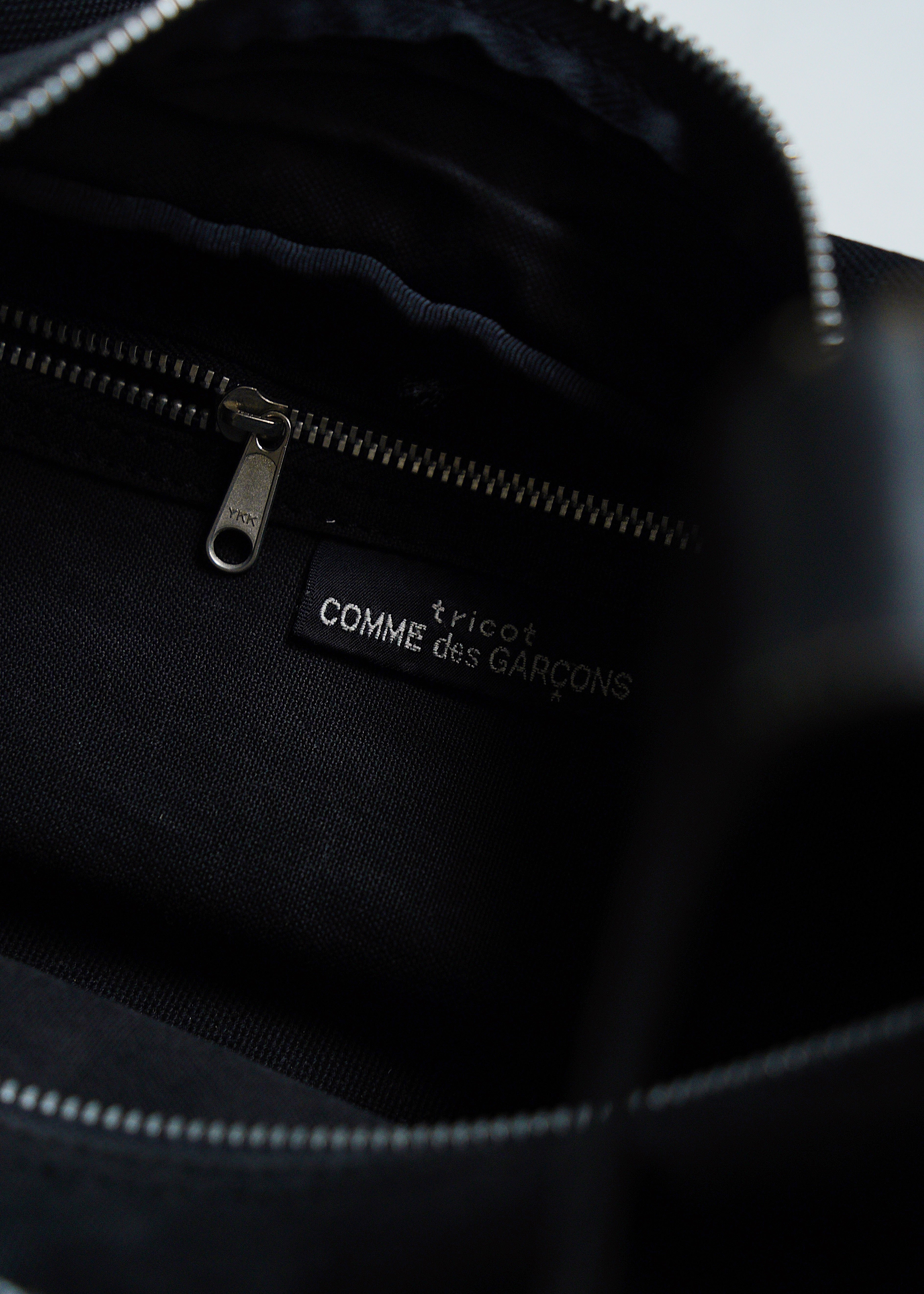 tricot COMME des GARCONS leather canvas shoulder bag