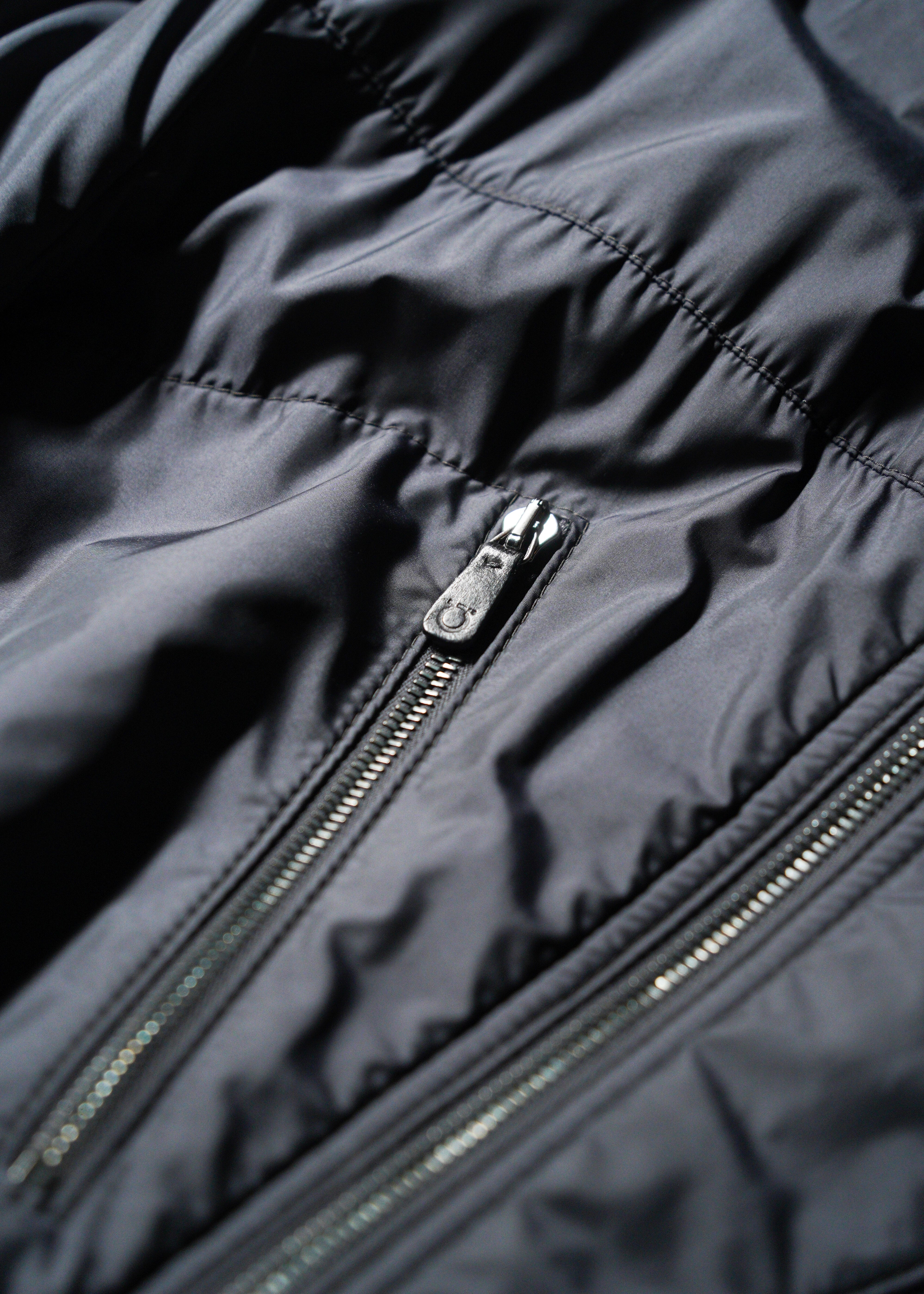 90’s Salvatore Ferragamo reversible single zip up leather jacket