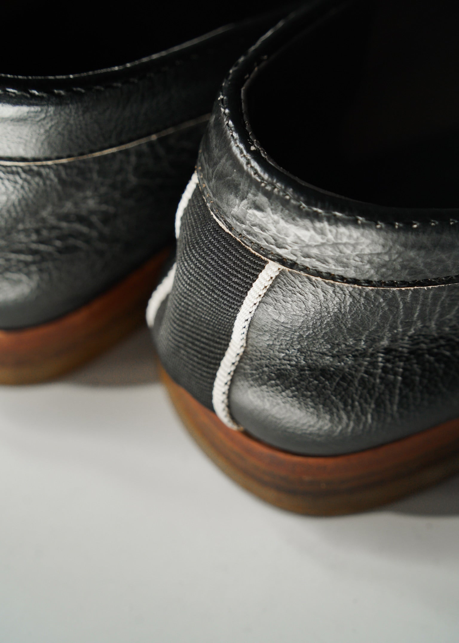 90’s MIU MIU square toe slip-on leather shoes