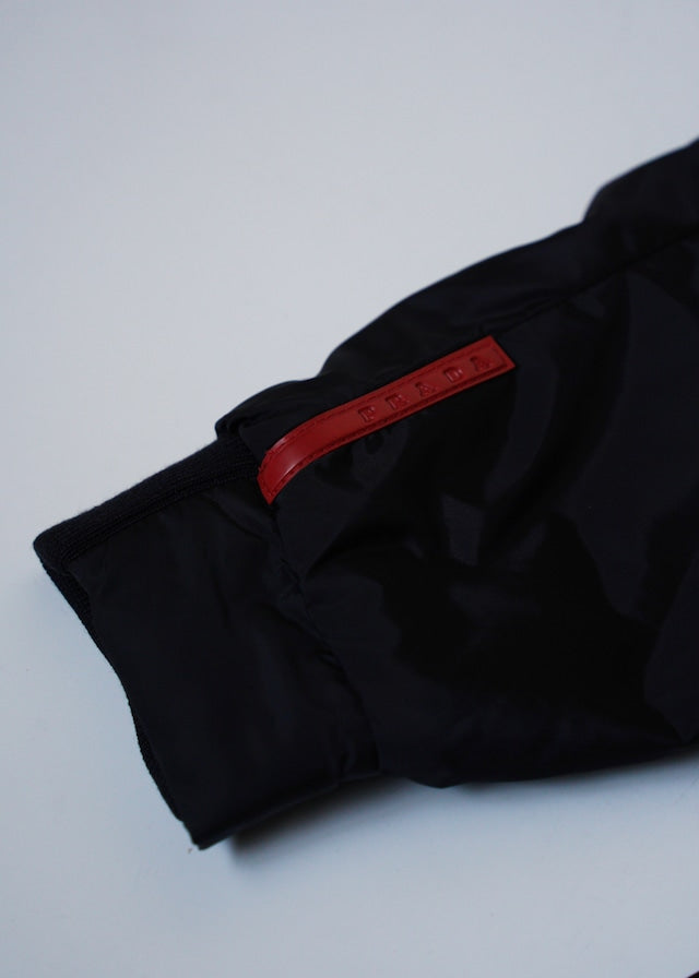 00‘s PRADA SPORT hooded nylon double zip jacket