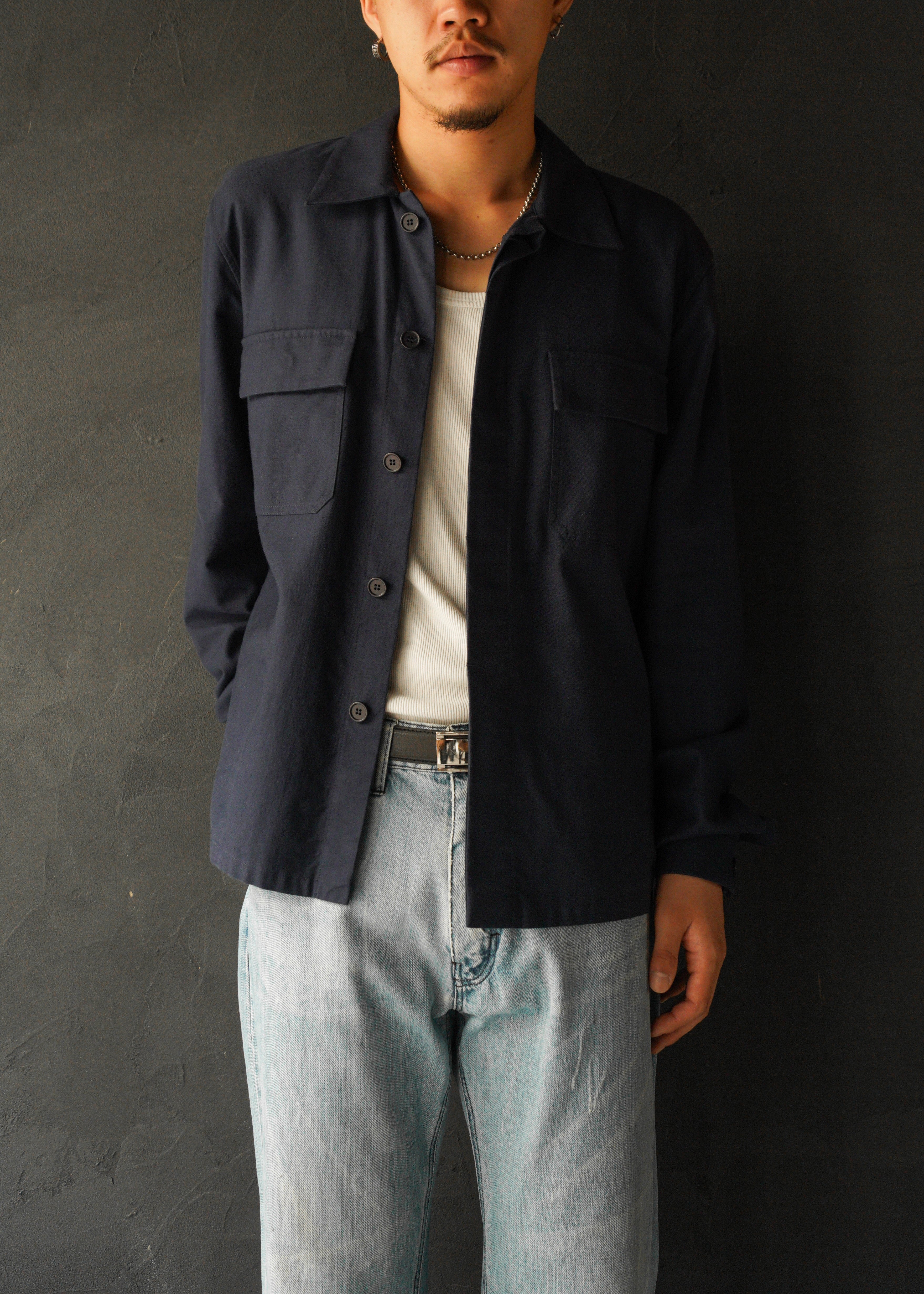 BOTTEGA VENETA 2019 PRE FALL fly front cotton jacket