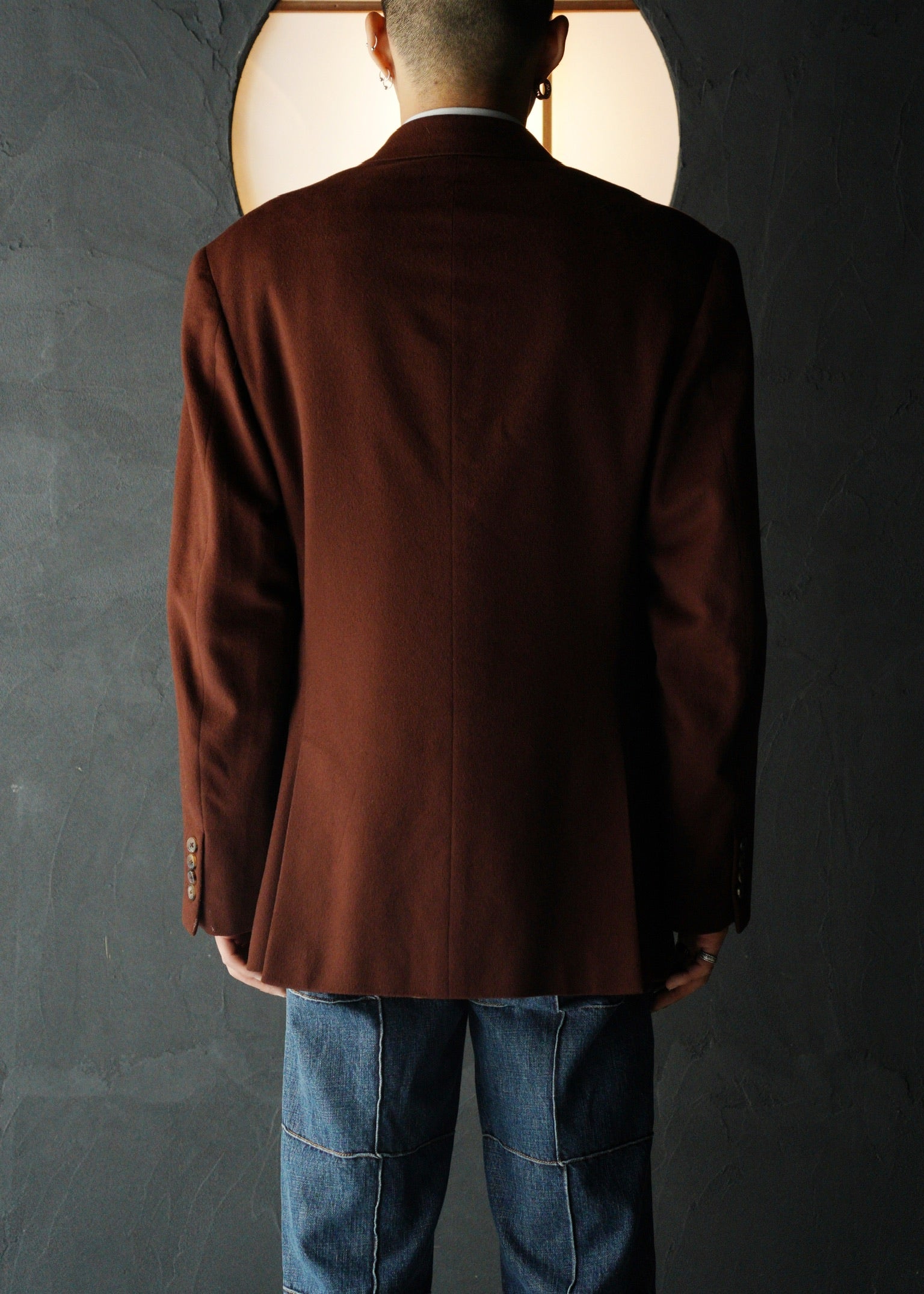 HERMÈS pure cashmere single 3b tailored jacket