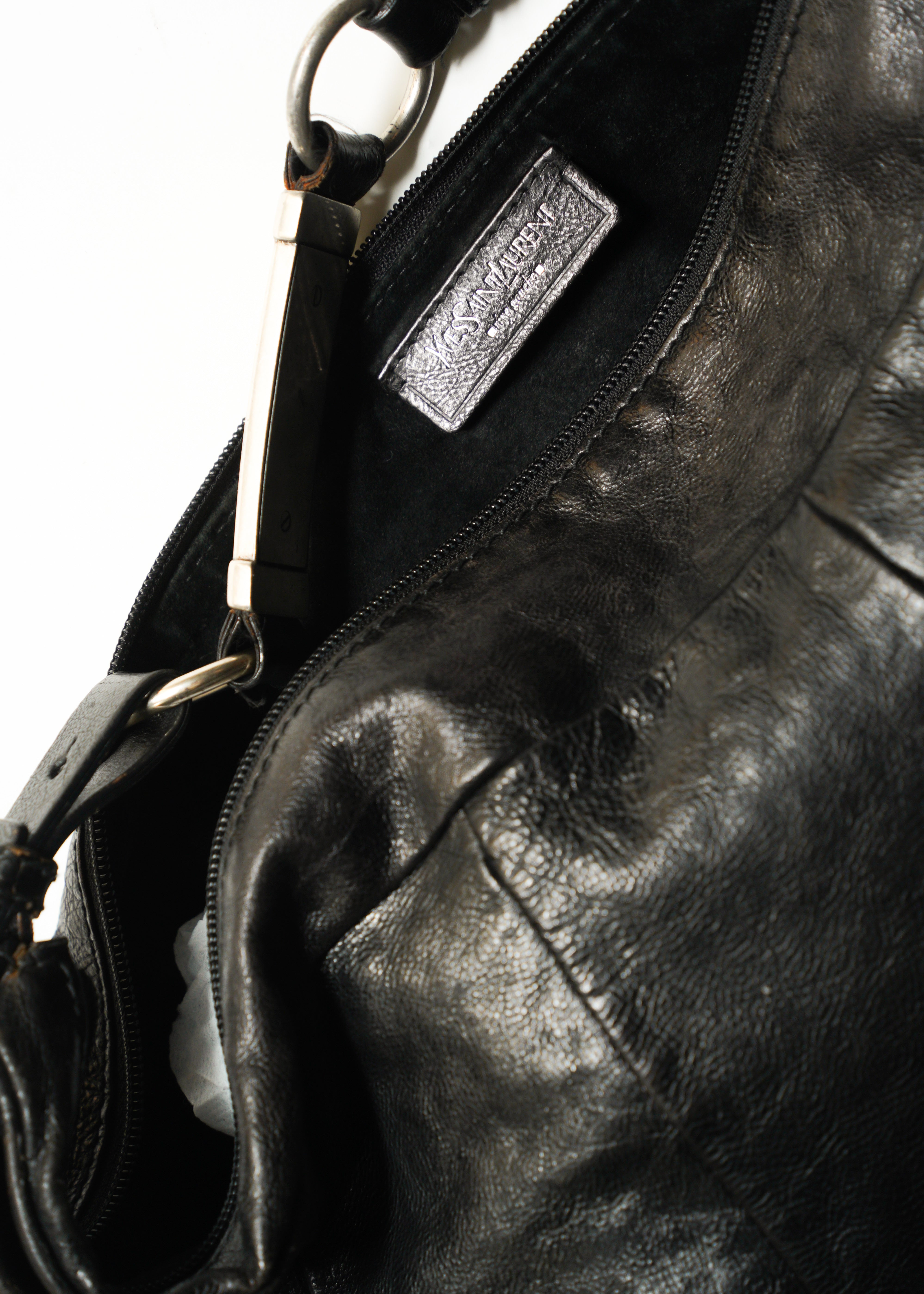 Yves saint laurent rive gauche 02 AW leather hobo bag