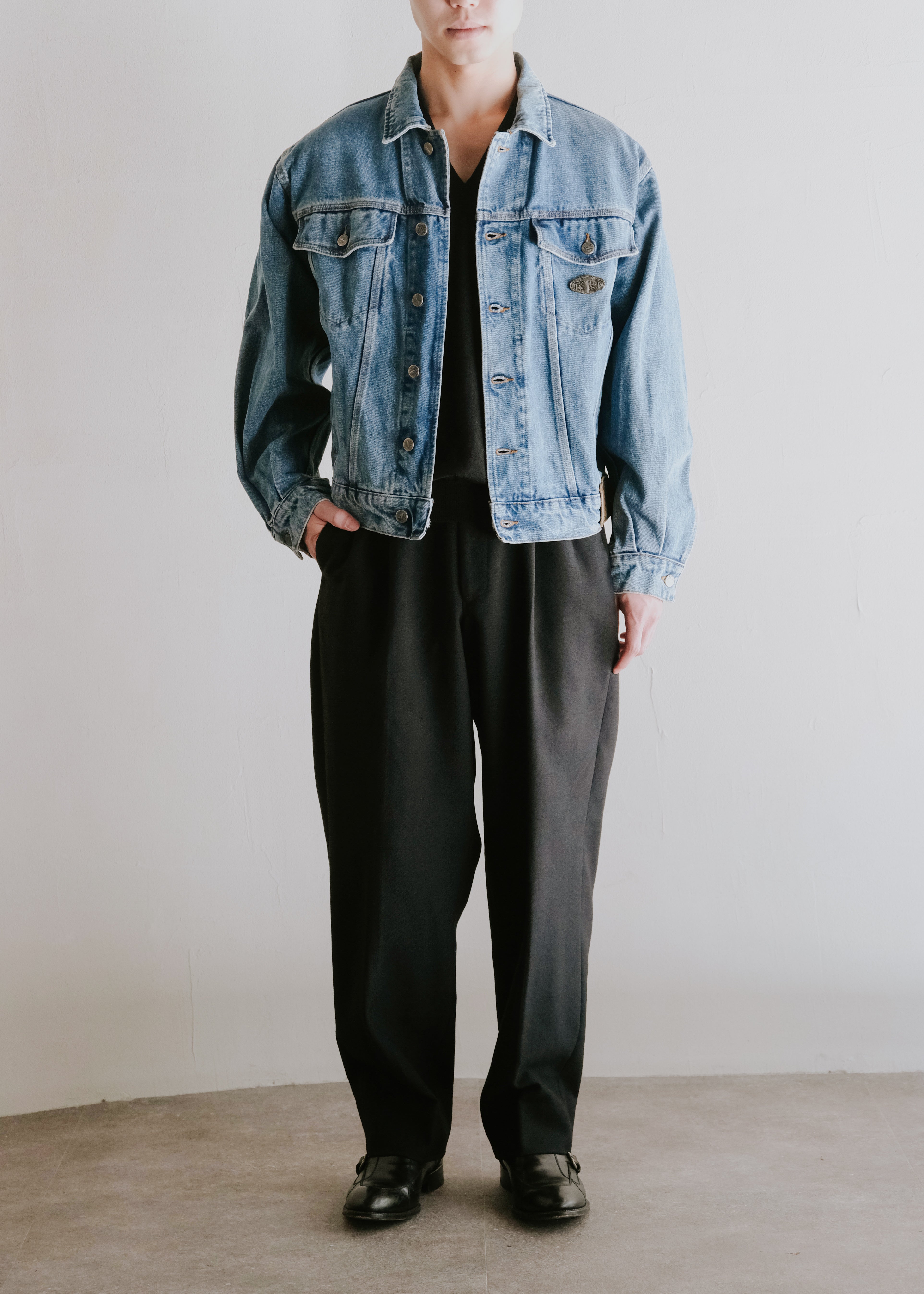 90's FERRE JEANS denim trucker jacket