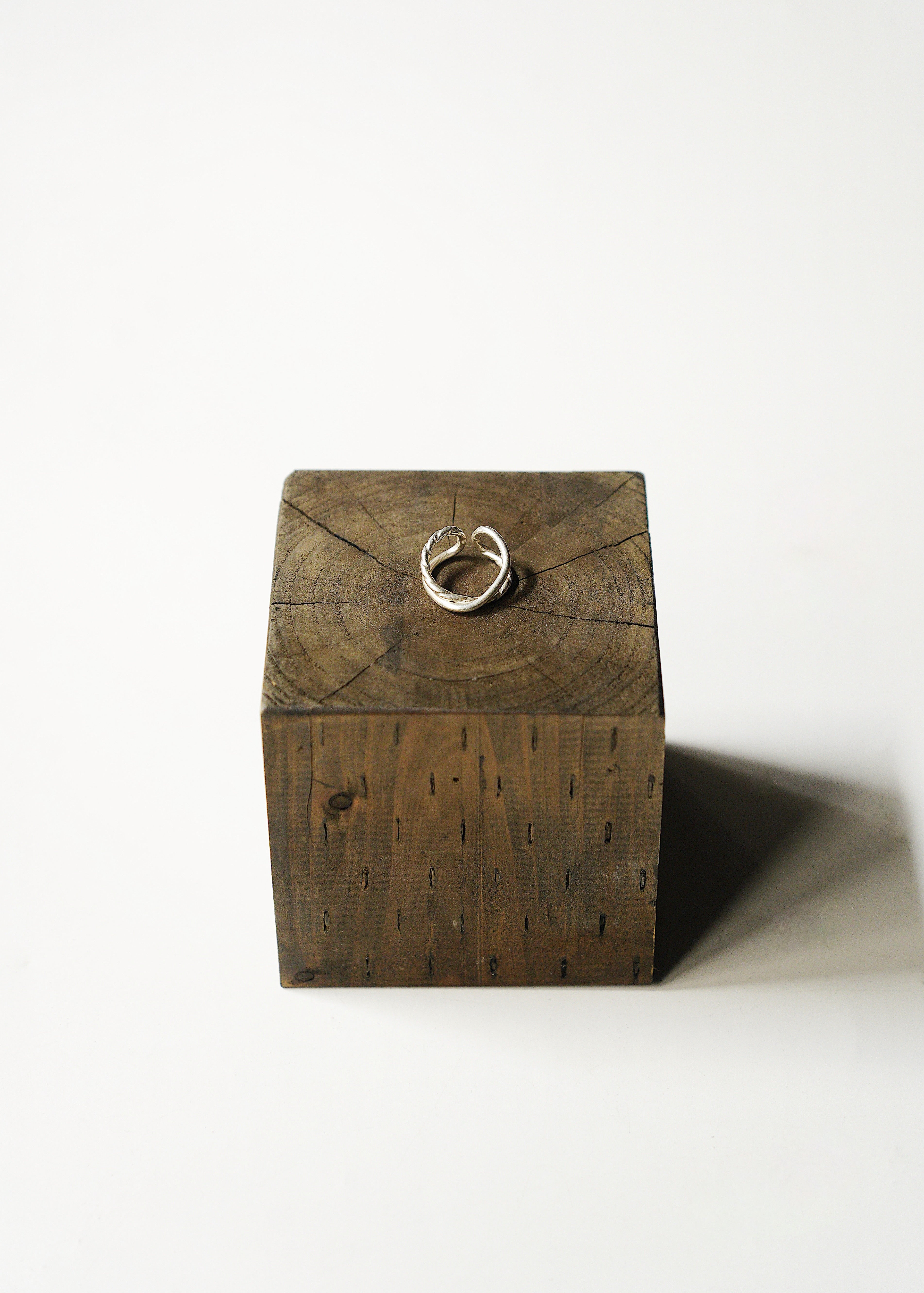 karen silver double scarf ring