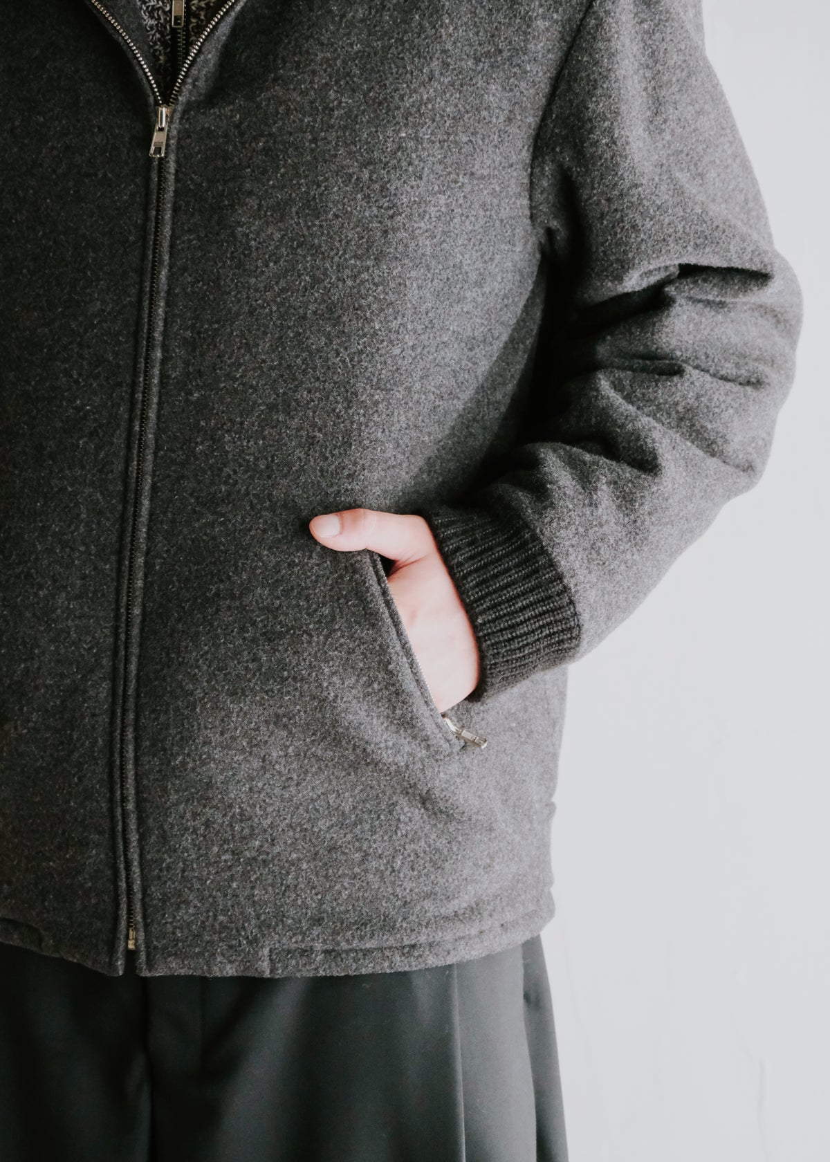 90's agnes b. homme wool zip up blouson