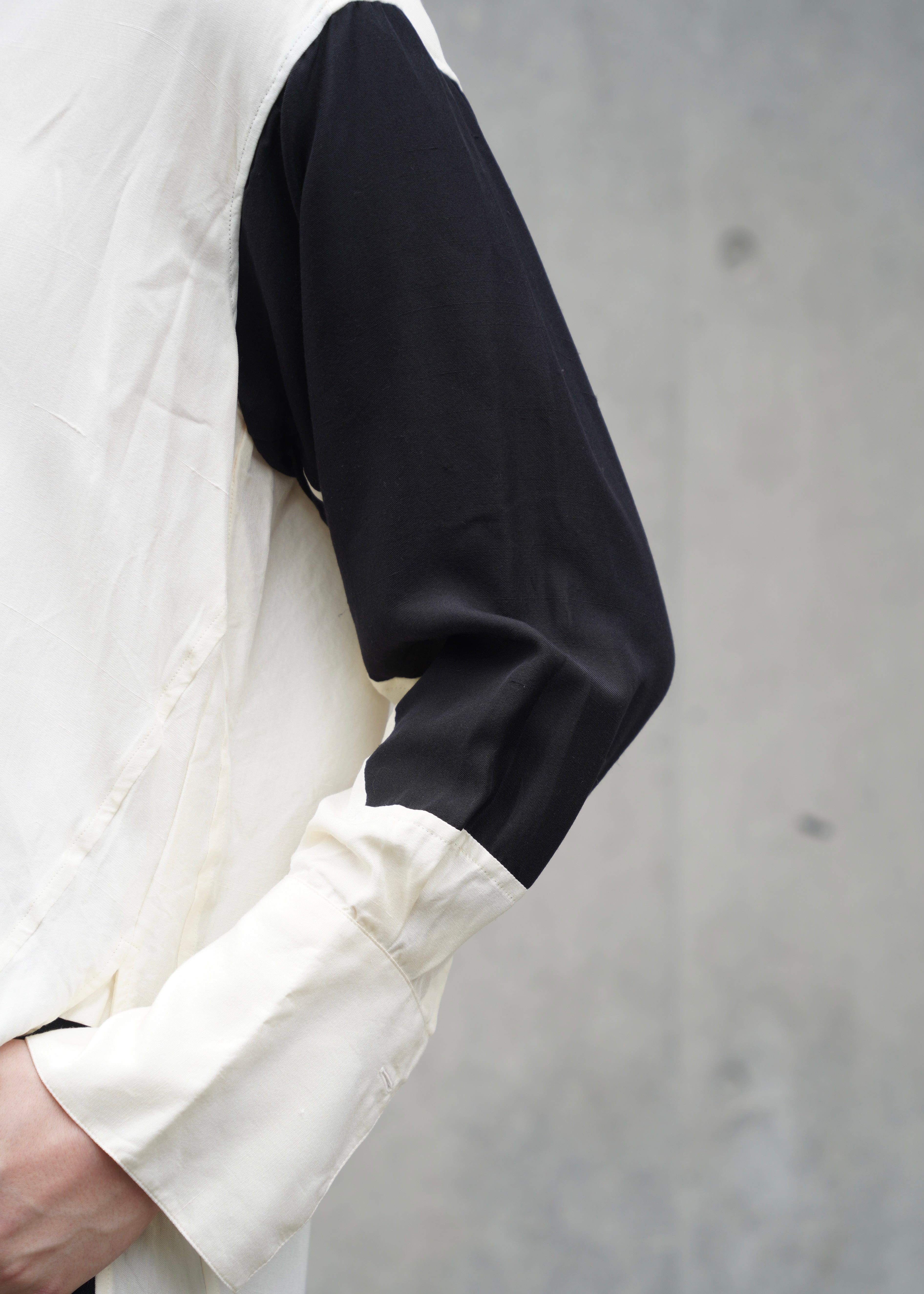 Loewe Two-Tone Silk Fly-Front Shirt