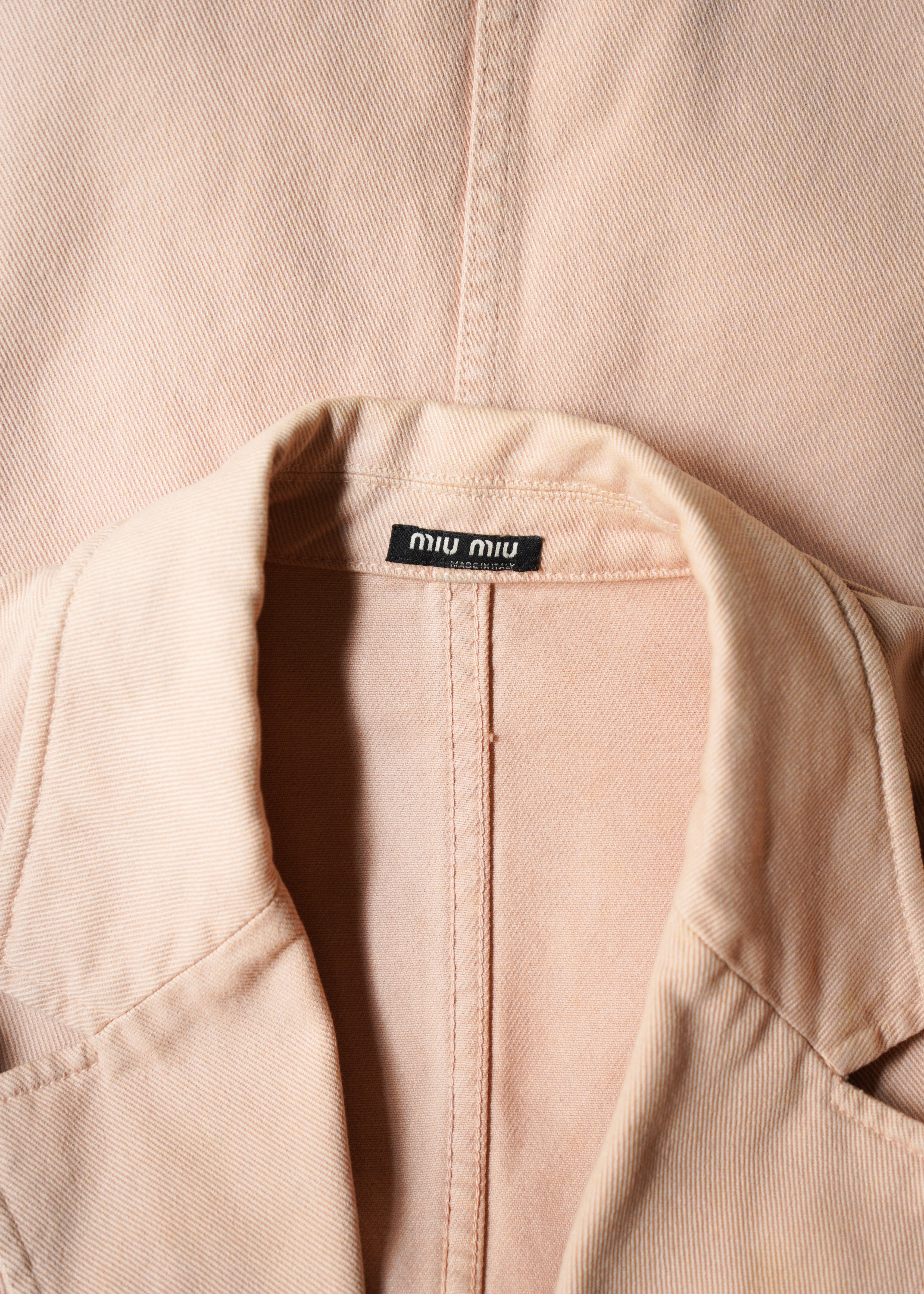 MIU MIU 02SS 2b cotton tailored jacket