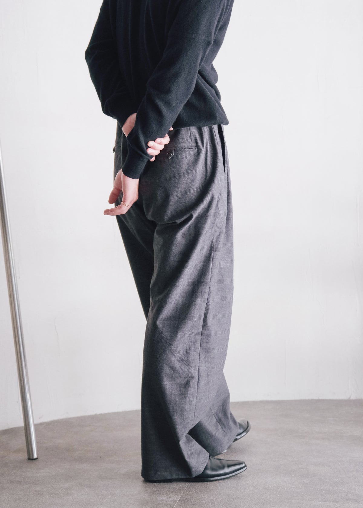 Ex. HOMO LUDENS 26AW Y.M. Jockey easy pants / charcoal