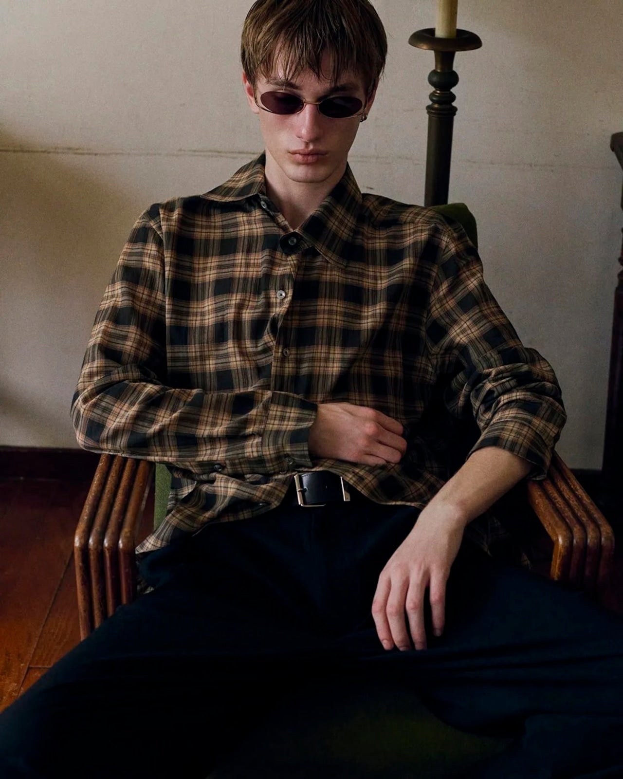 SHOOP 26SS check everyday shirt / Brown/Black