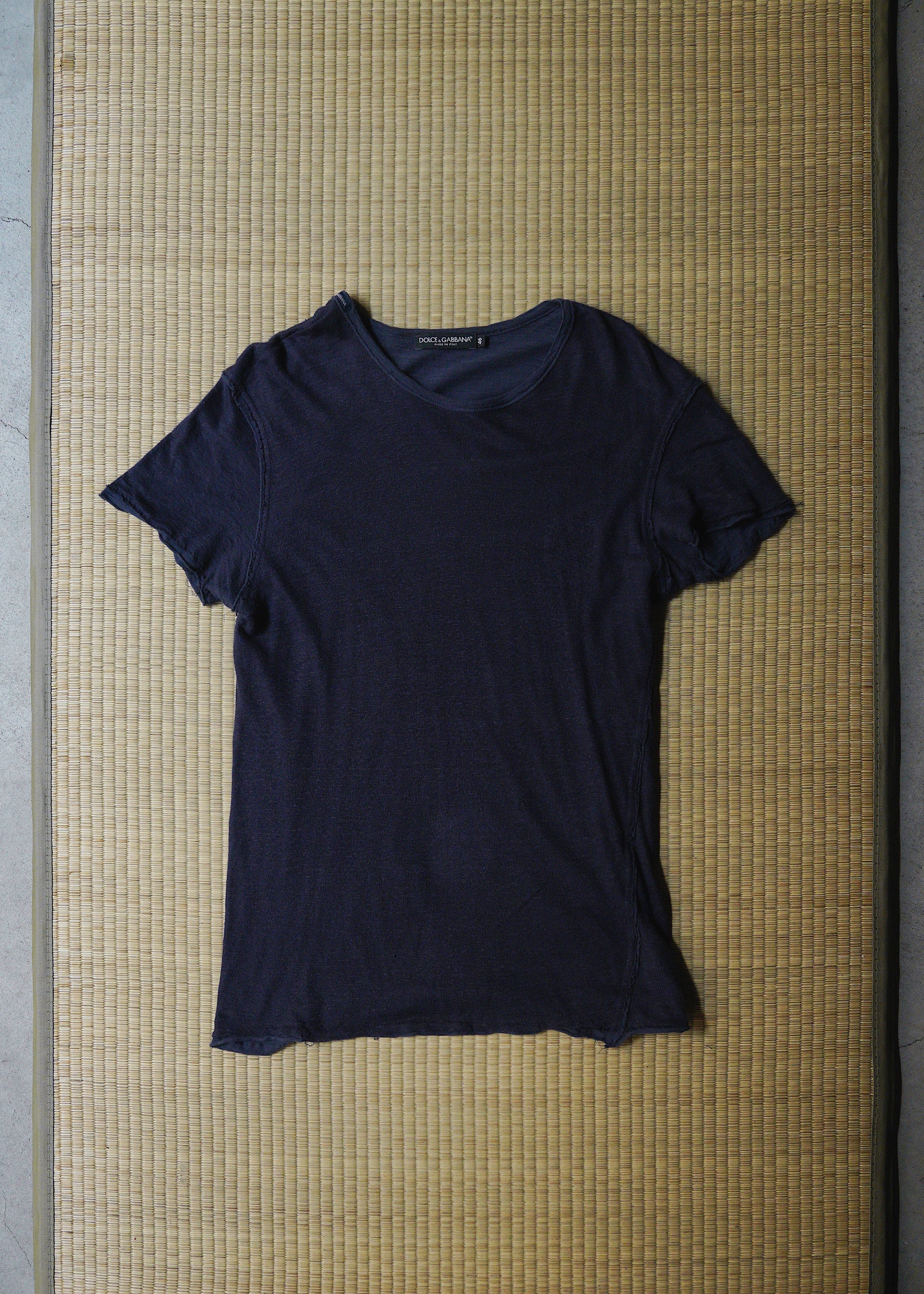 00's DOLCE & GABBANA linen cotton tee