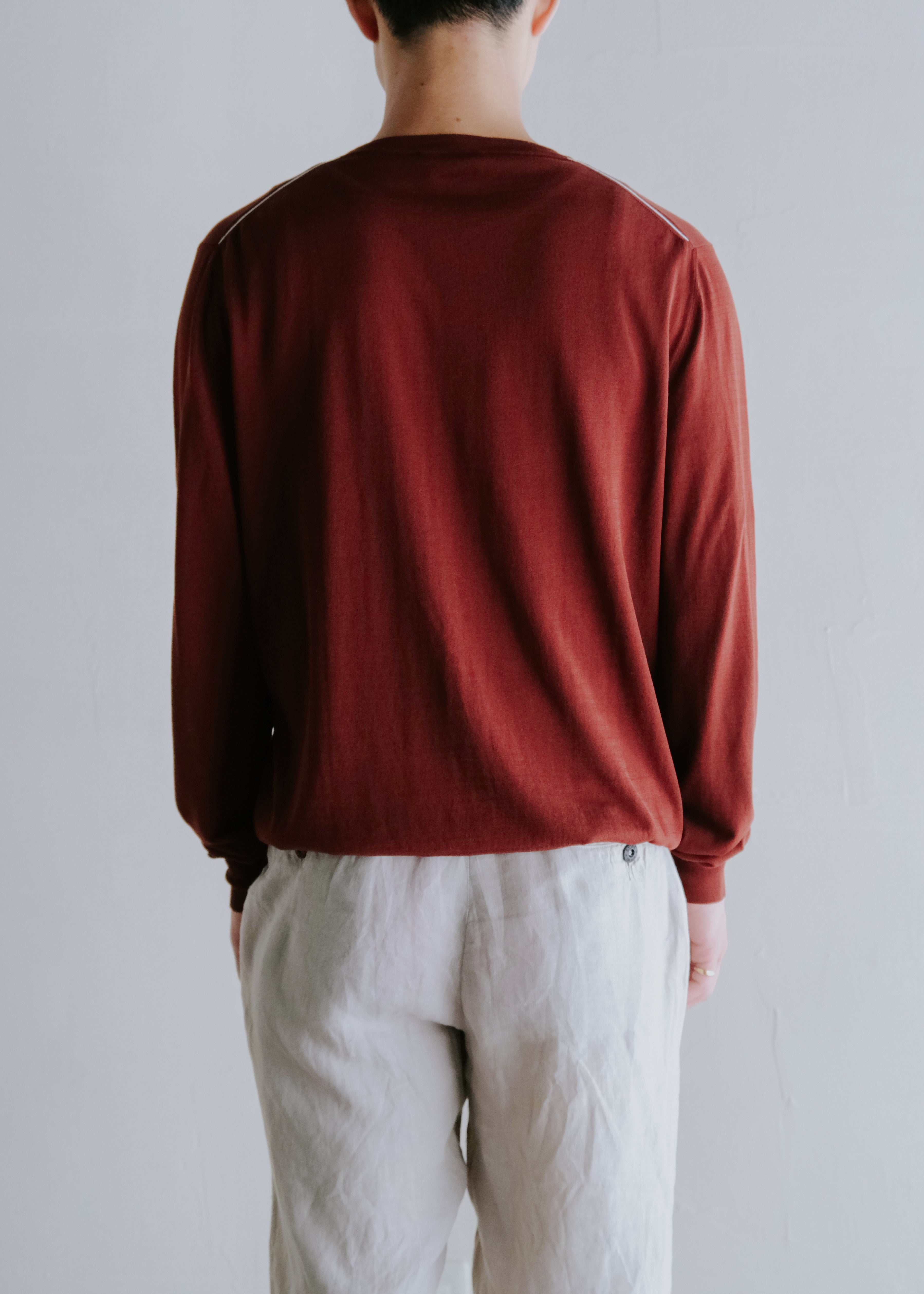 00-10's HERMÈS lightweight cotton center line knit