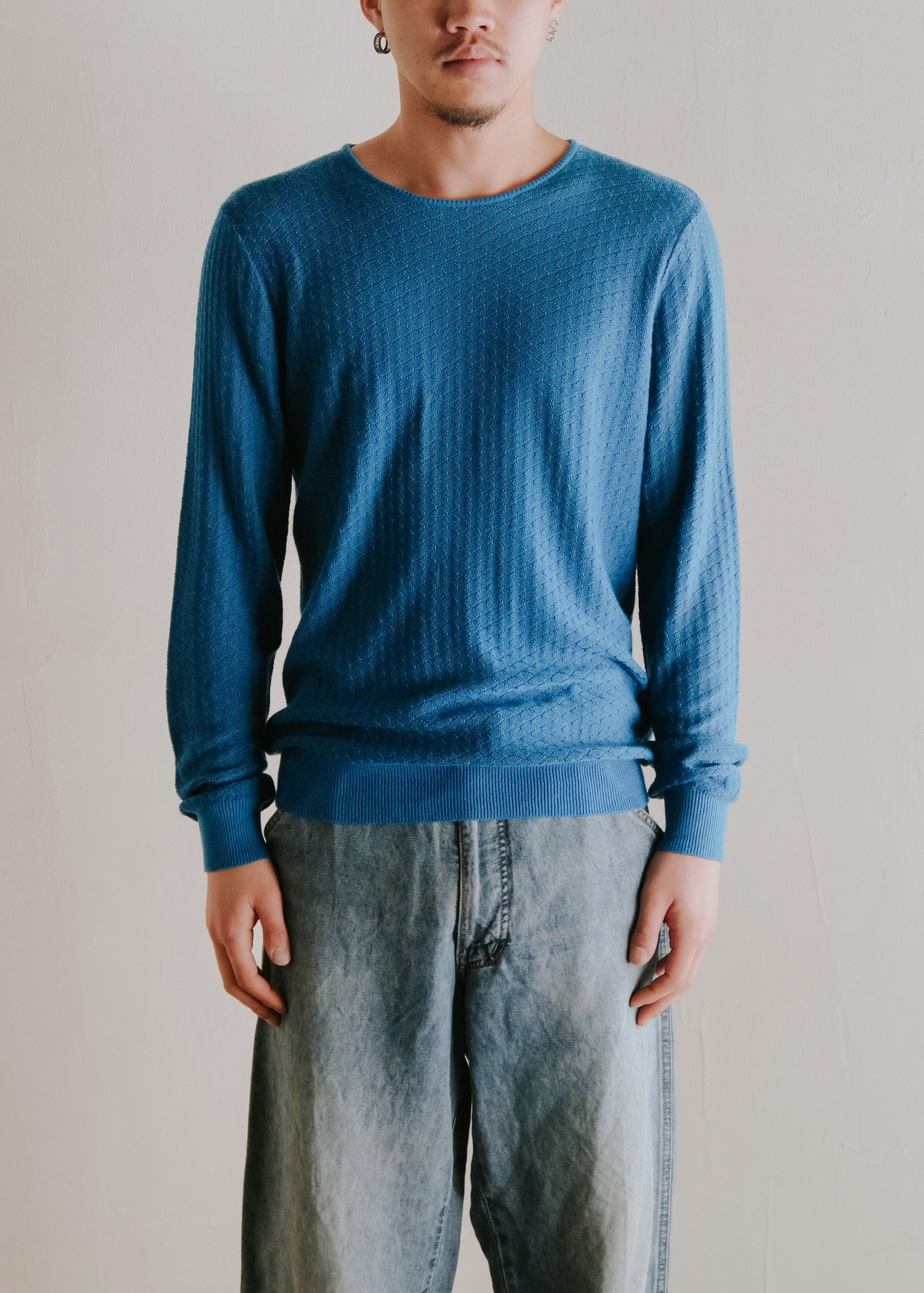 EMPORIO ARMANI 14SS light weight crew neck knit