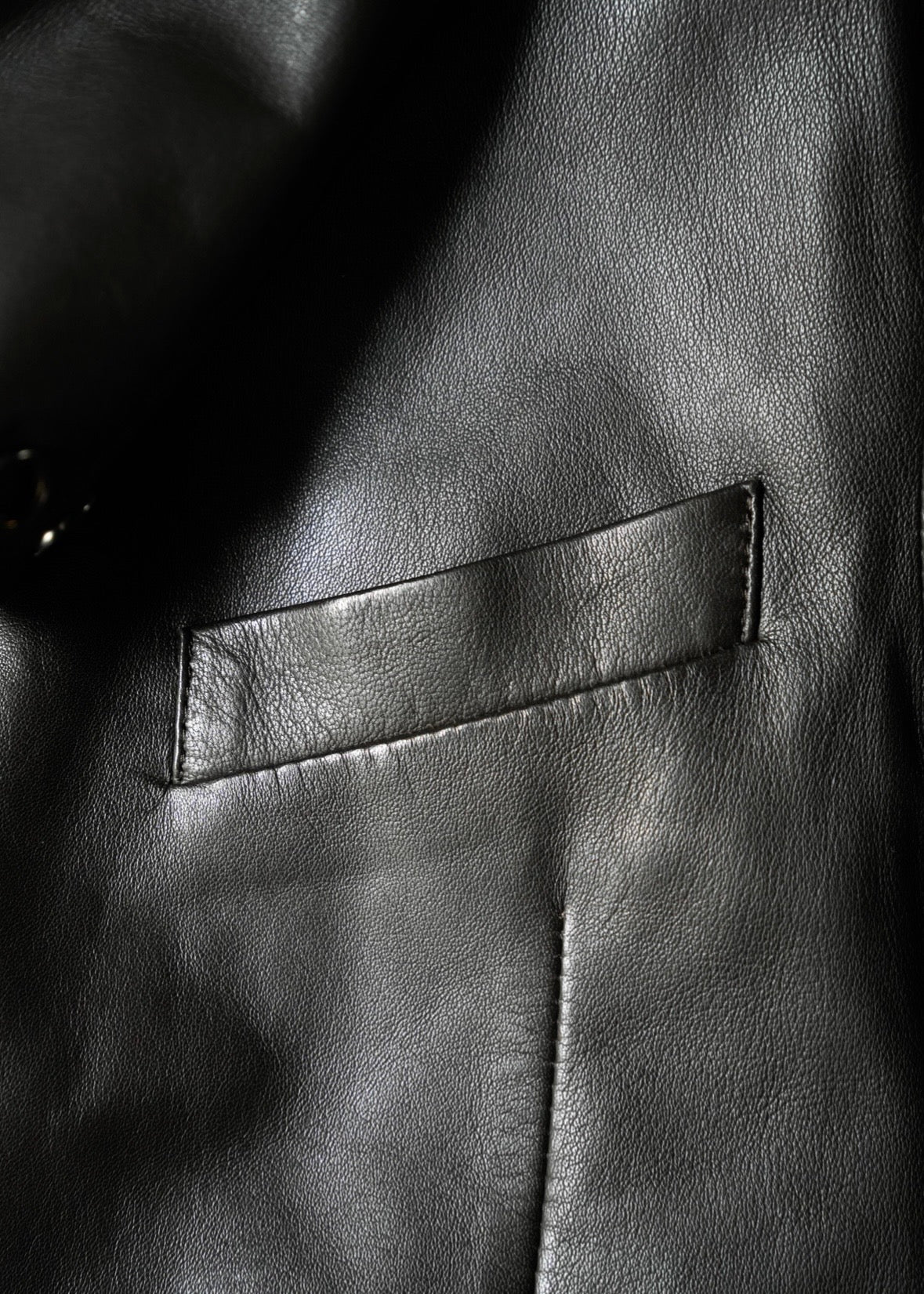 Paul Smith 2010AW stand collar zip up lamb leather jacket