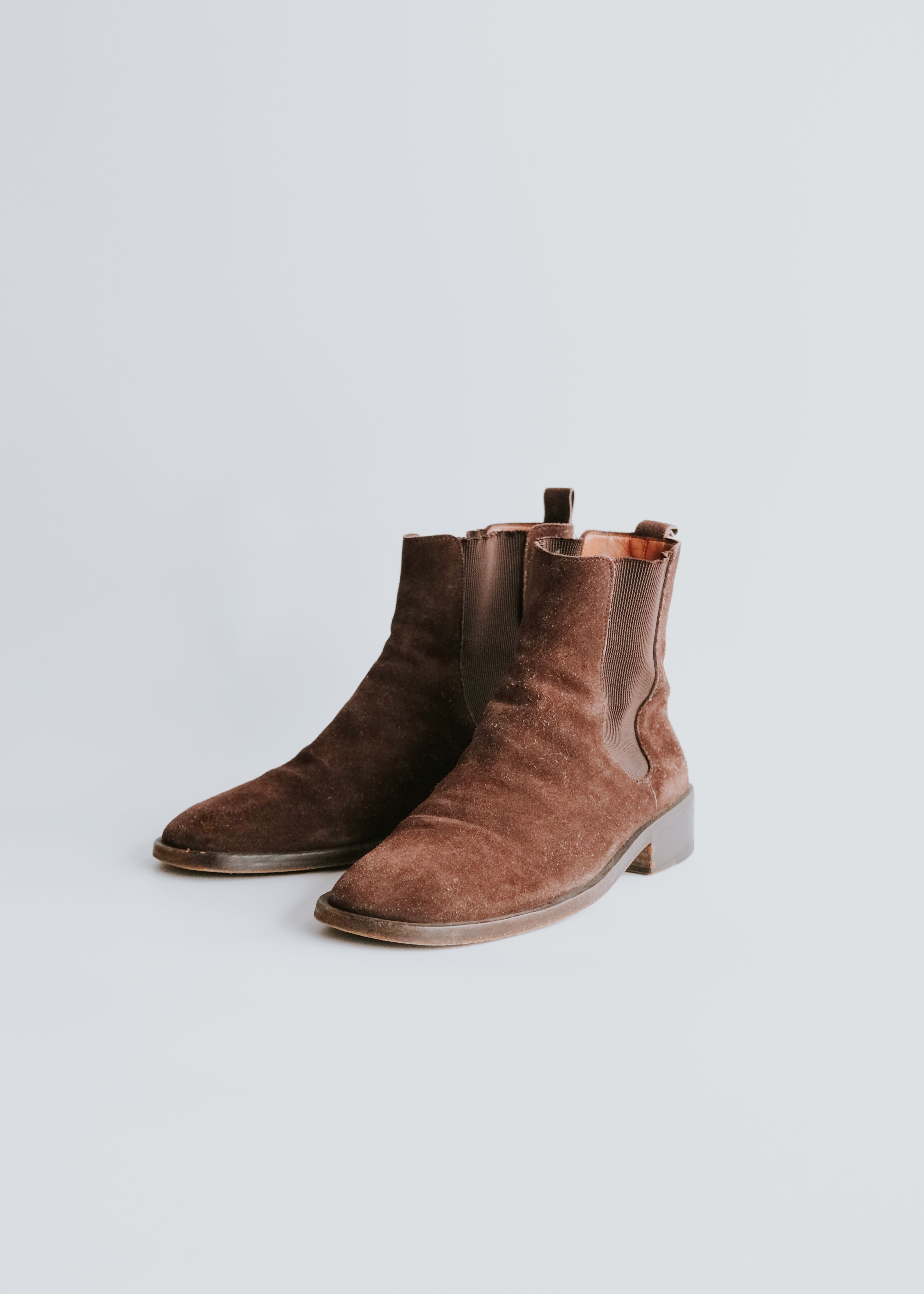90-00's GUCCI by Tom Ford side gore suede leather boots
