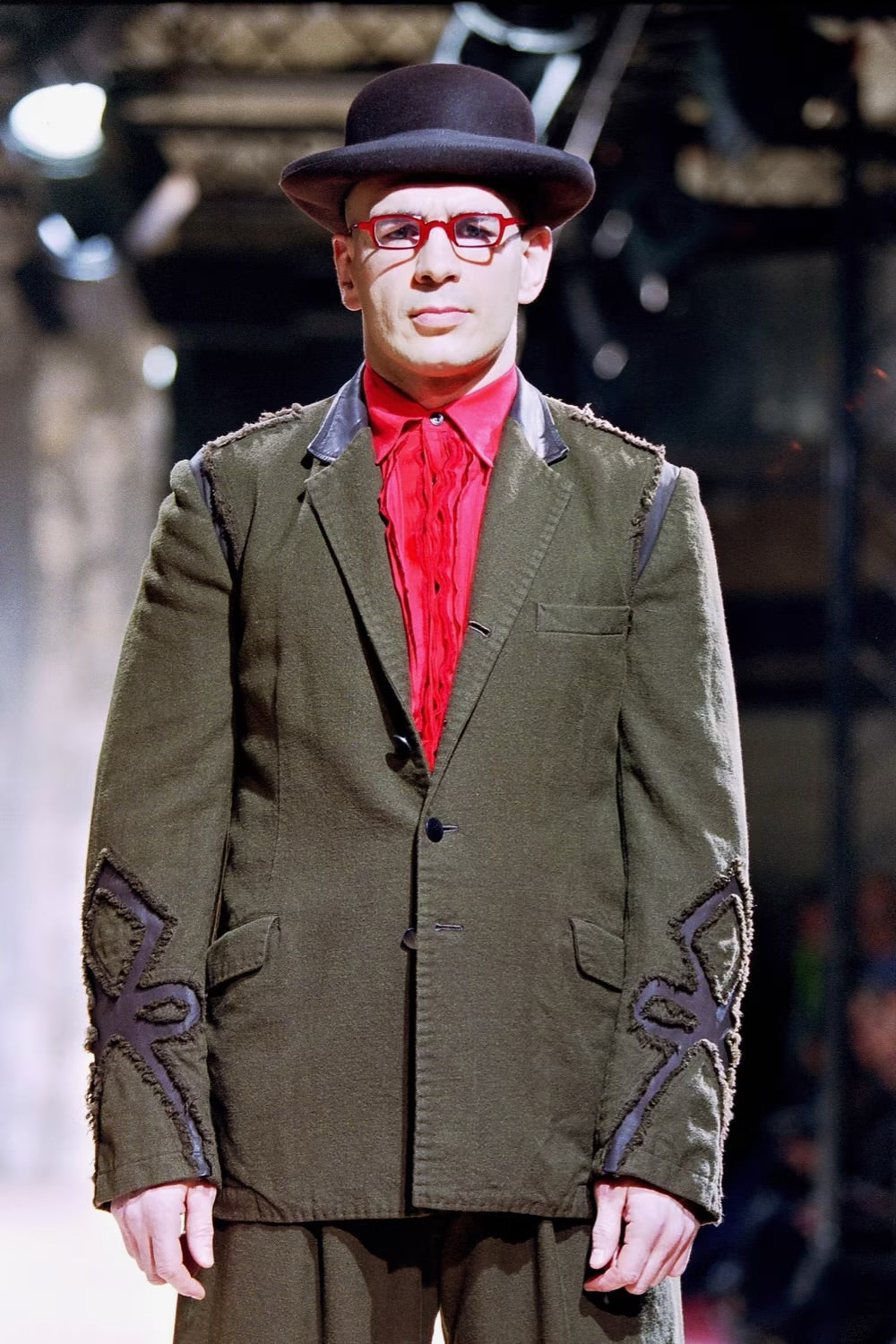 Yohji Yamamoto POUR HOMME 03AW kangaroo leather slit long jacket