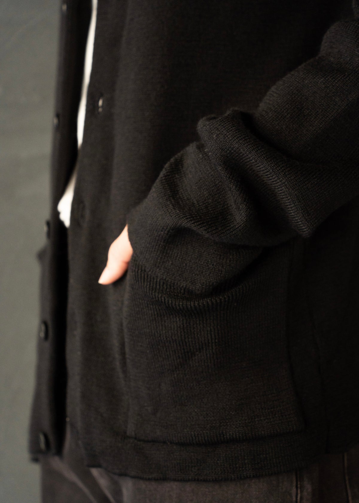 90's agnes b. homme collared wool cardigan