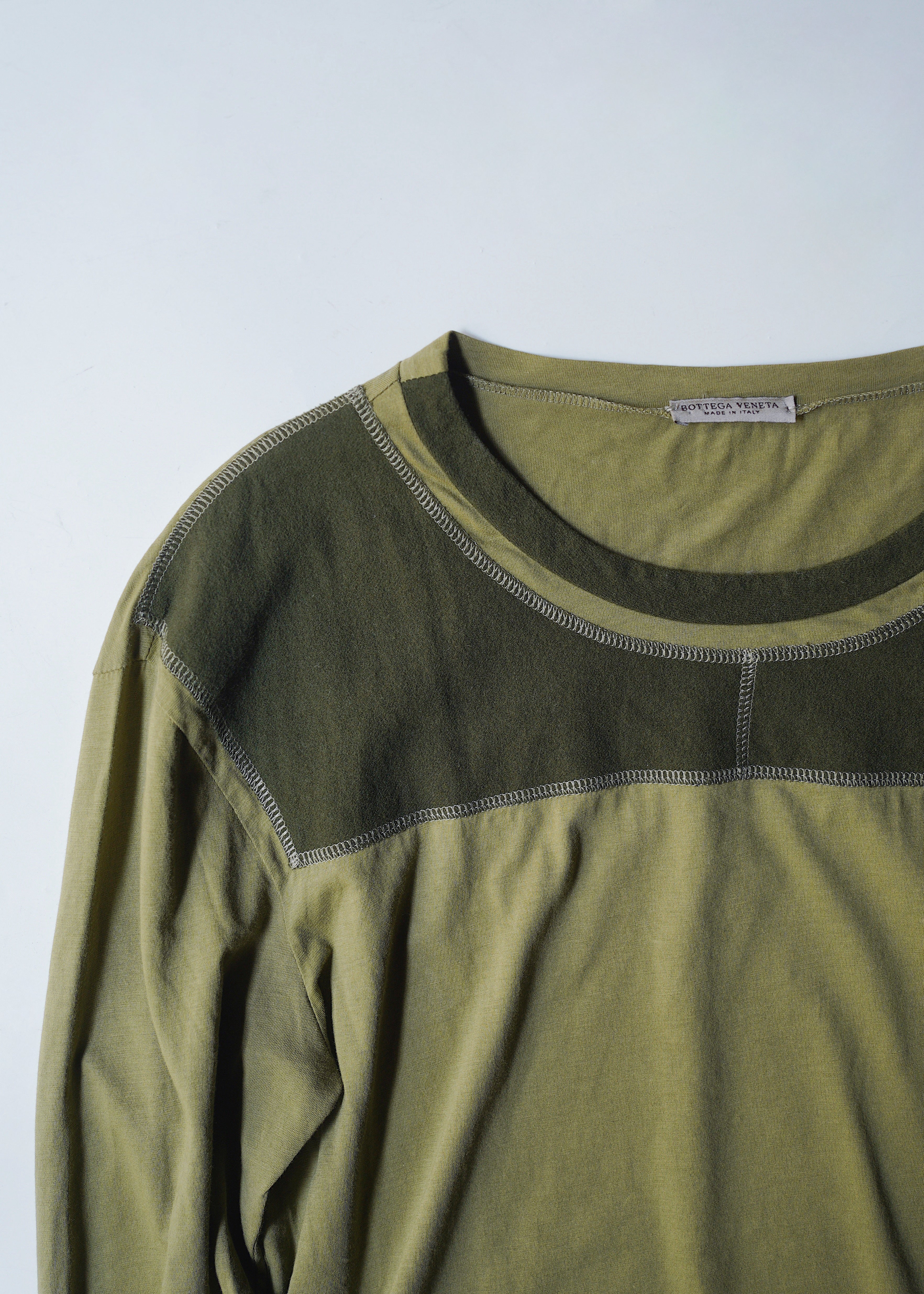 10's BOTTEGA VENETA by Thomas Maier cotton switching wool long sleeves