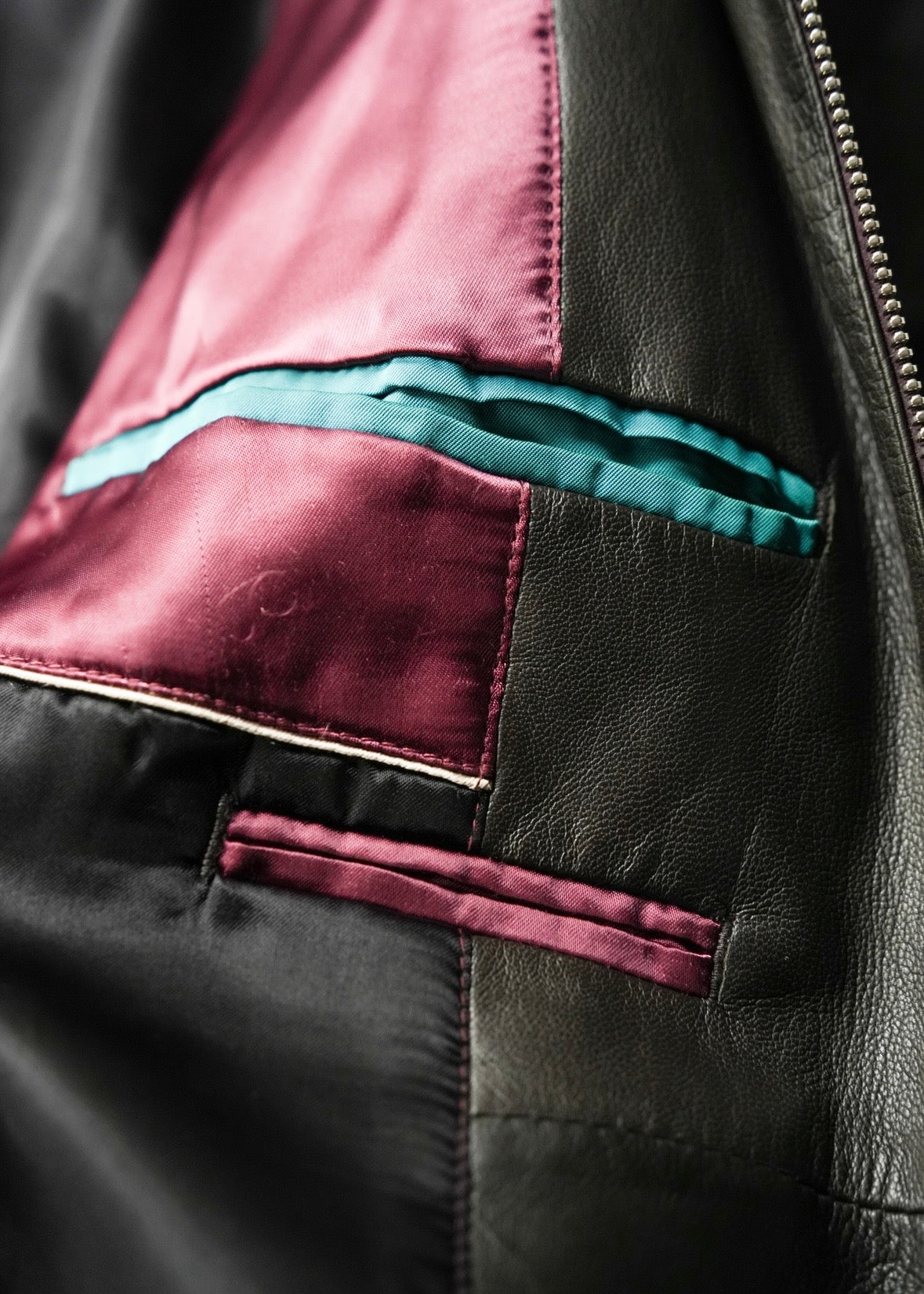 Paul Smith 2010AW stand collar zip up lamb leather jacket