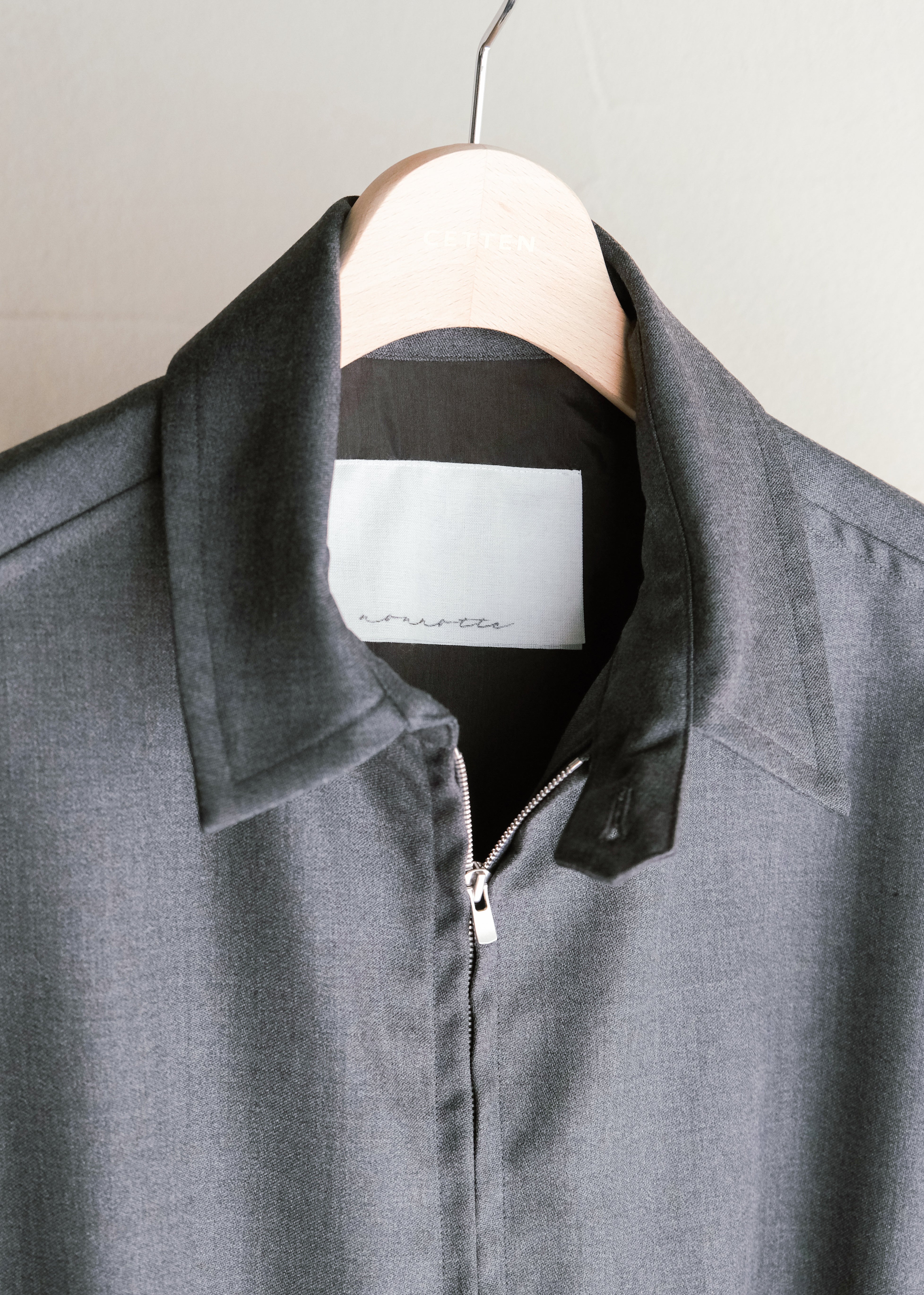 nonnotte 26AW Draping Big Yoke Raglan Drizzler Jacket / Charcoal Top