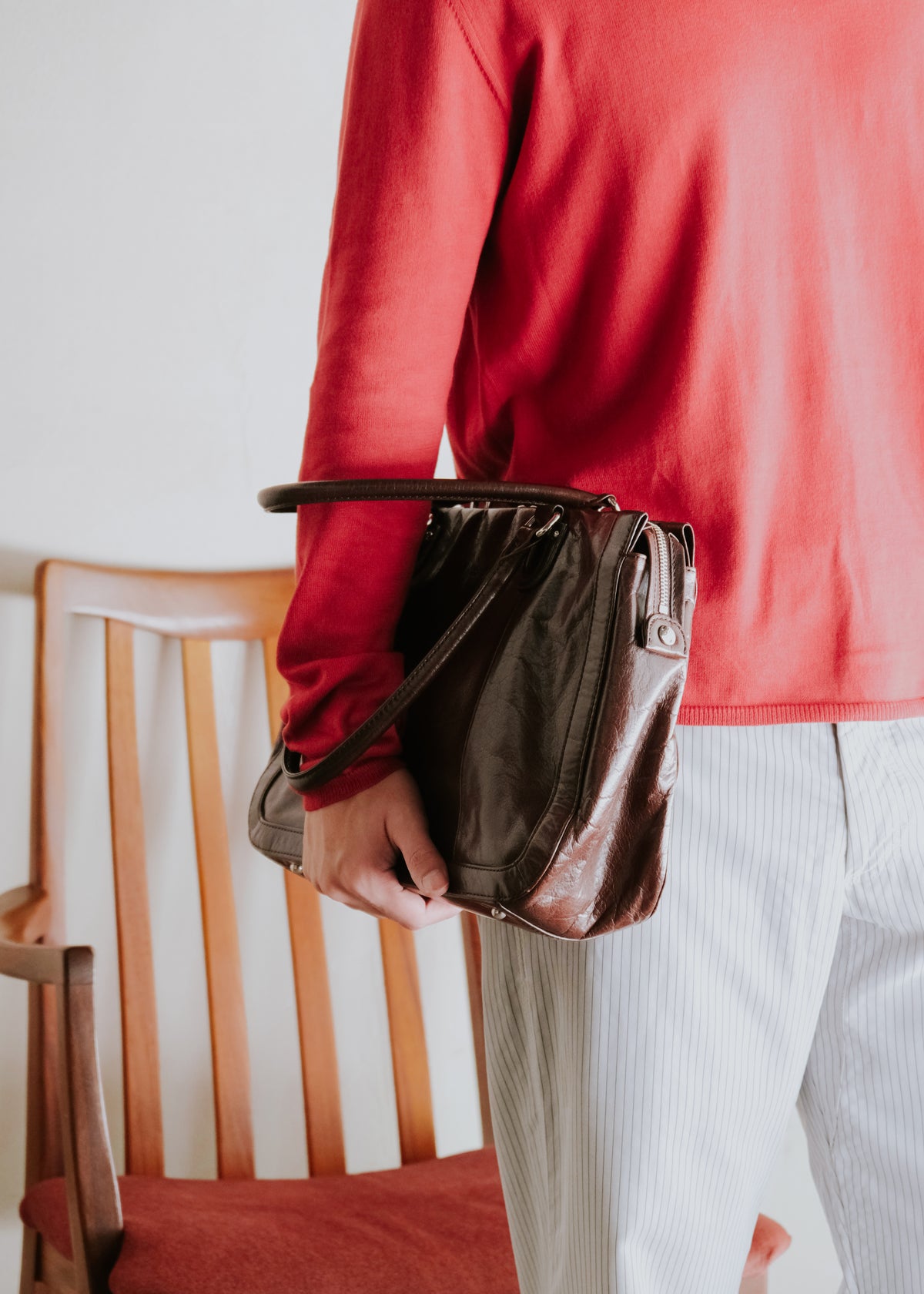 00-10's agnes b. VOYAGE leather duffel bag