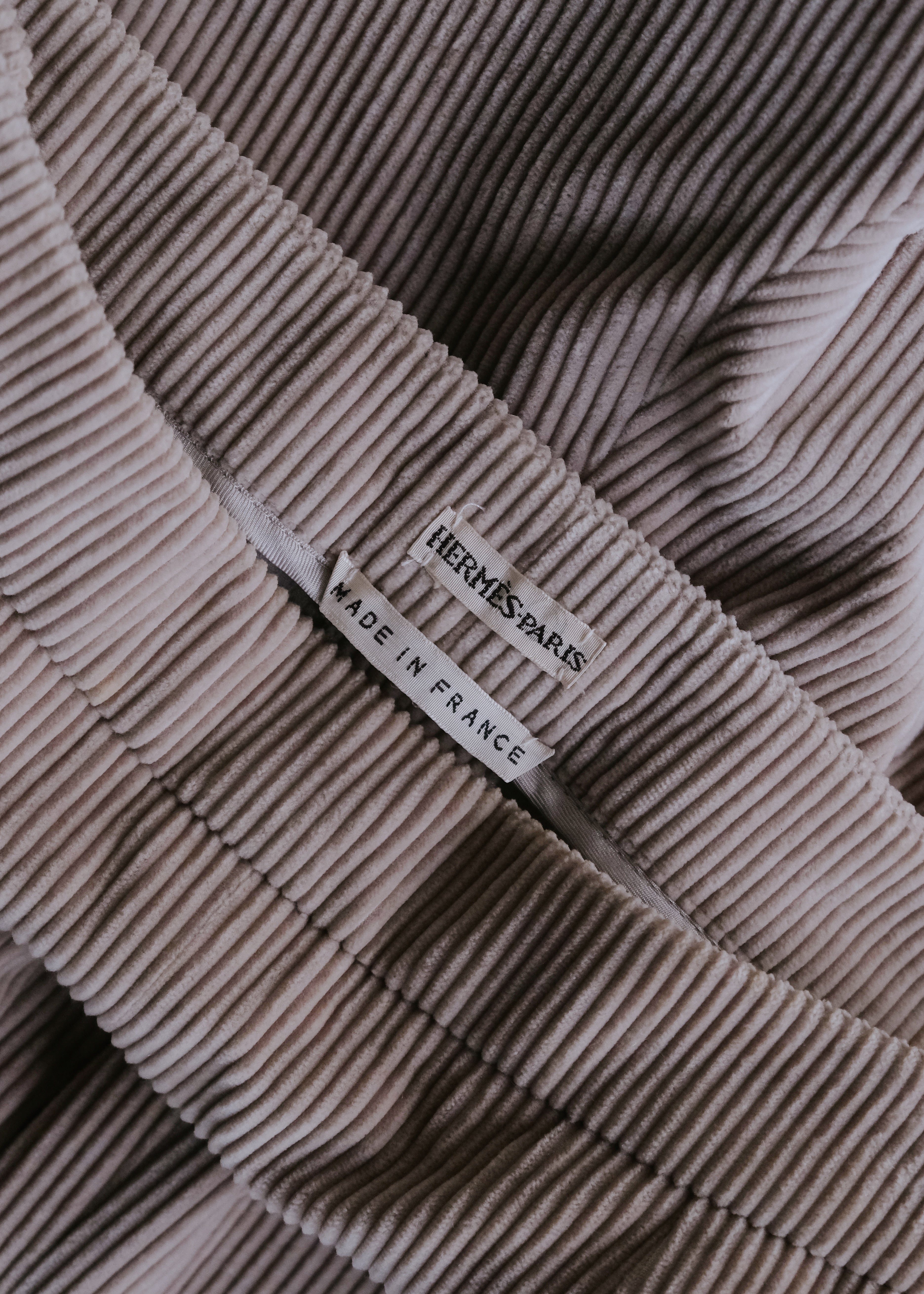 HERMÈS 00aw by Martin Margiela cotton cashmere corduroy straight  trousers