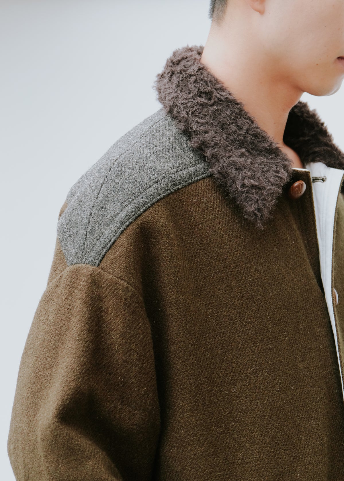 NAMACHEKO 26AW EMLEY コート SPECKLED MOSS GREEN メンズ