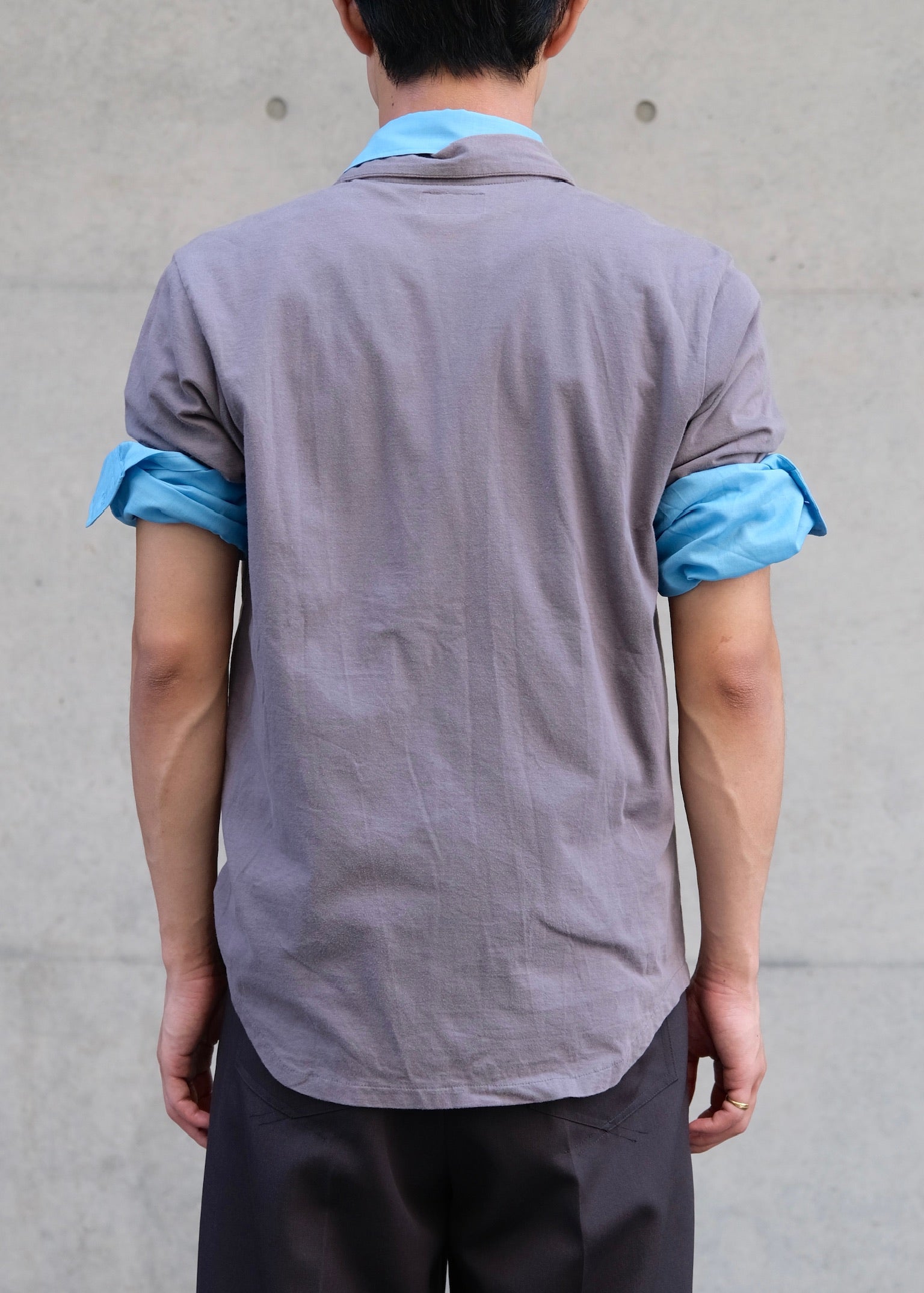90's agnes b. homme half zip polo shirt