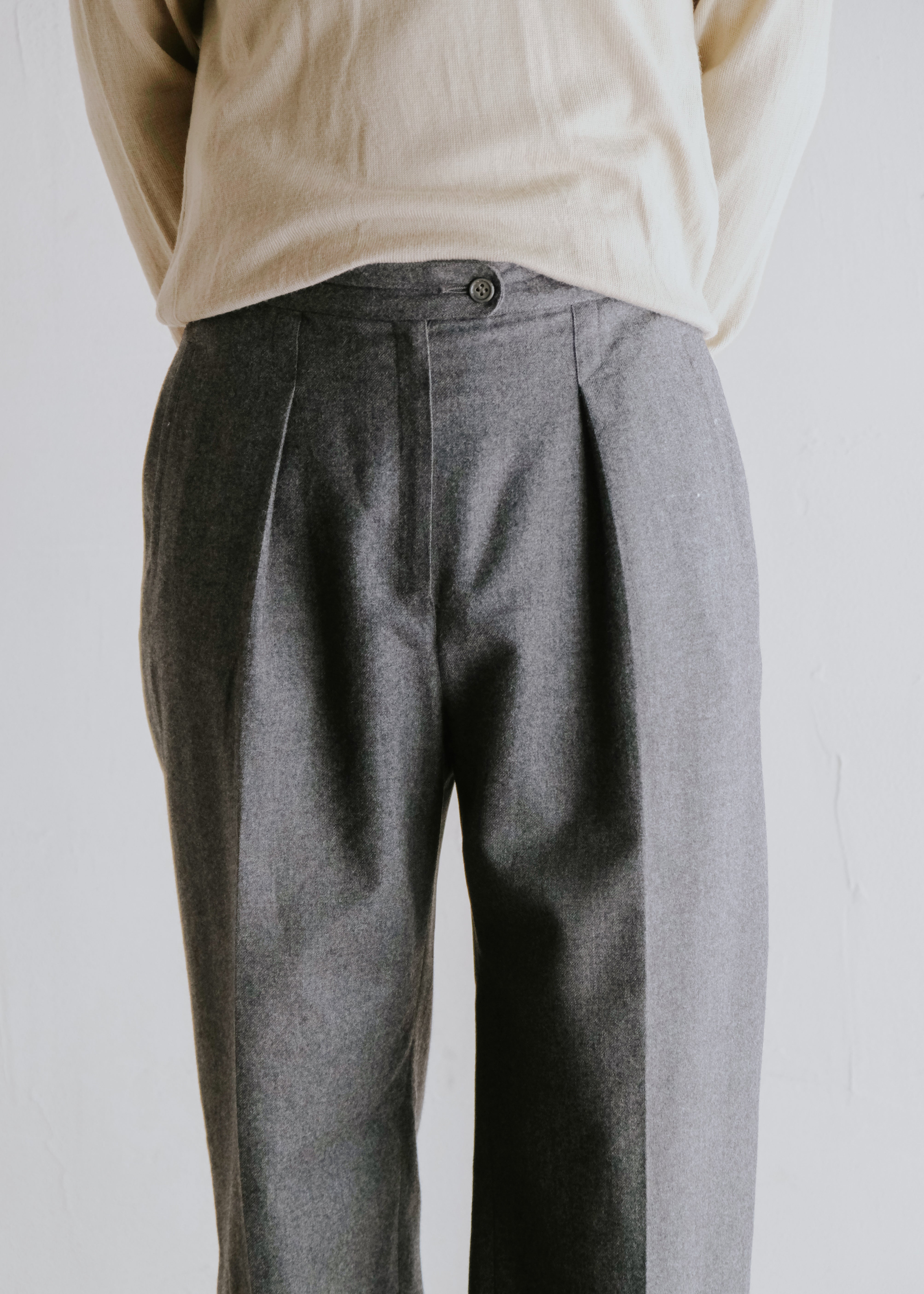 80's CHARLES JOURDAN loopless tucked slacks
