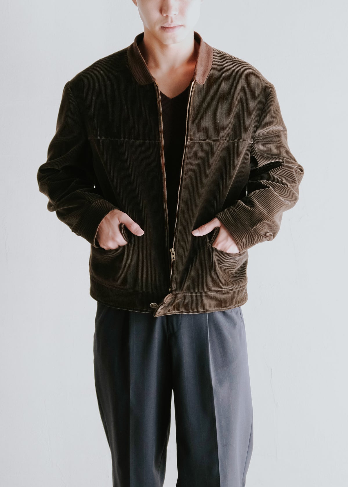 60-70's COSSERAT corduroy bomber jacket