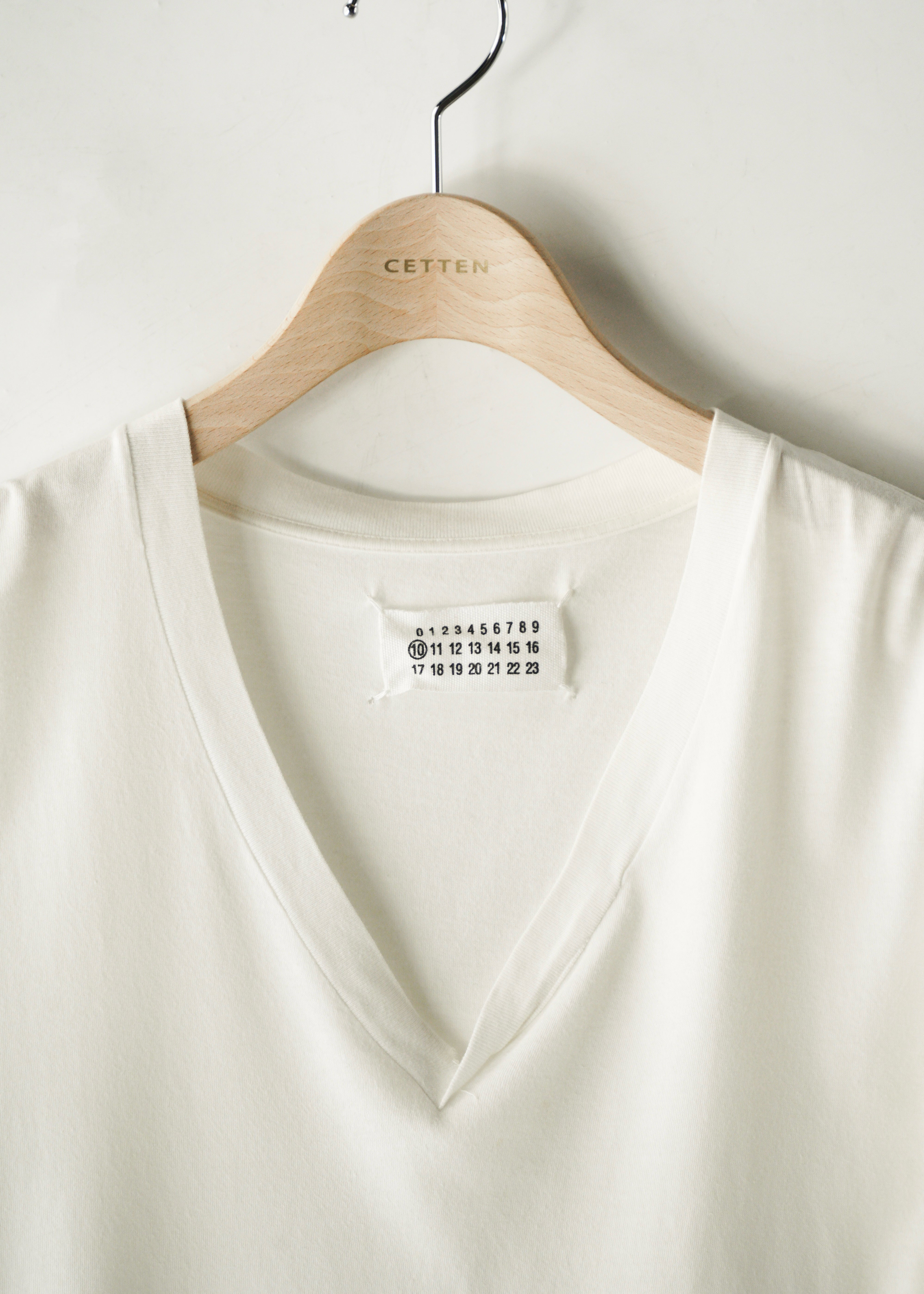 Maison Martin Margiela 2010SS v neck cotton t-shirt