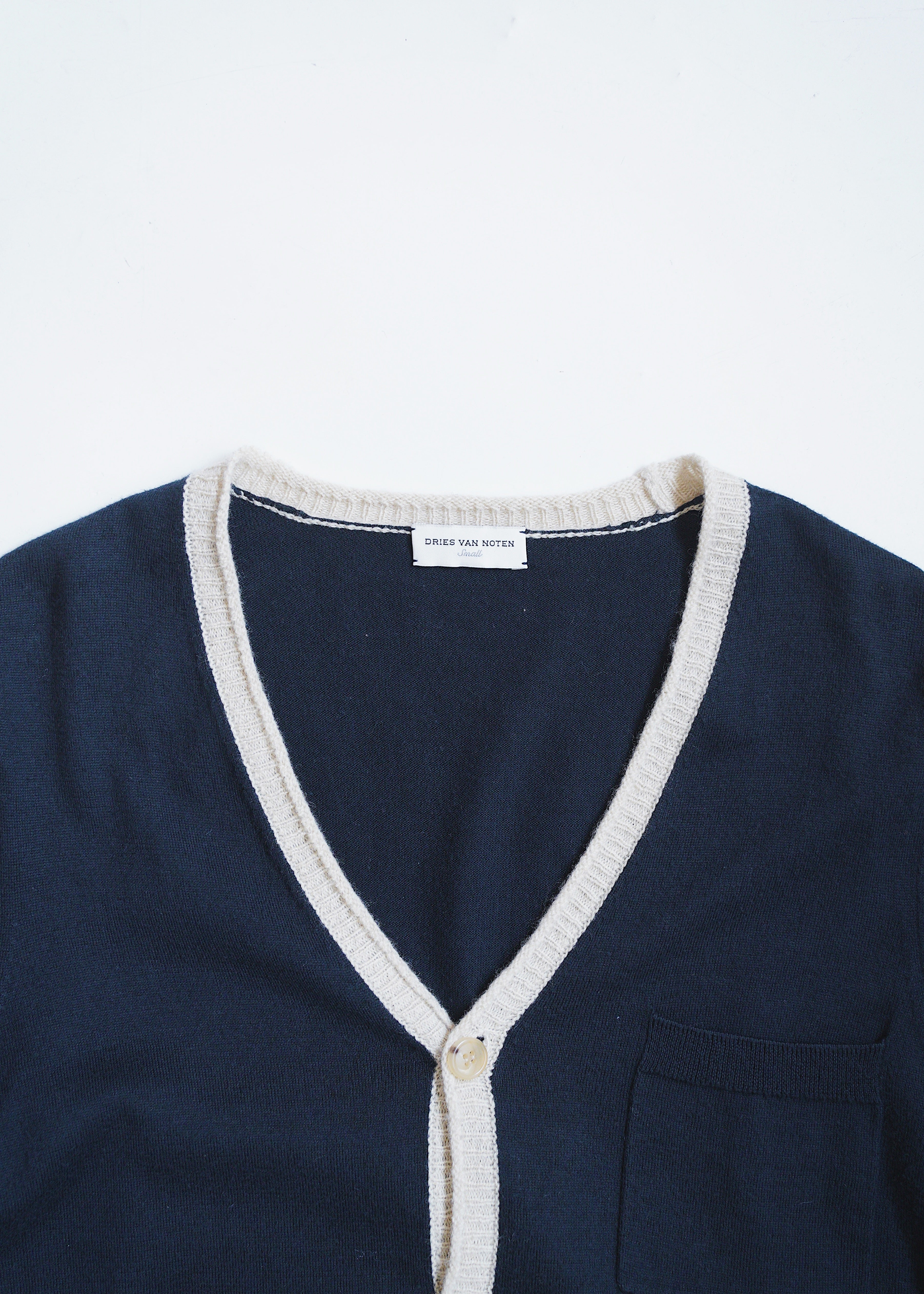 10's DRIES VAN NOTEN short sleeve cotton knit cardigan