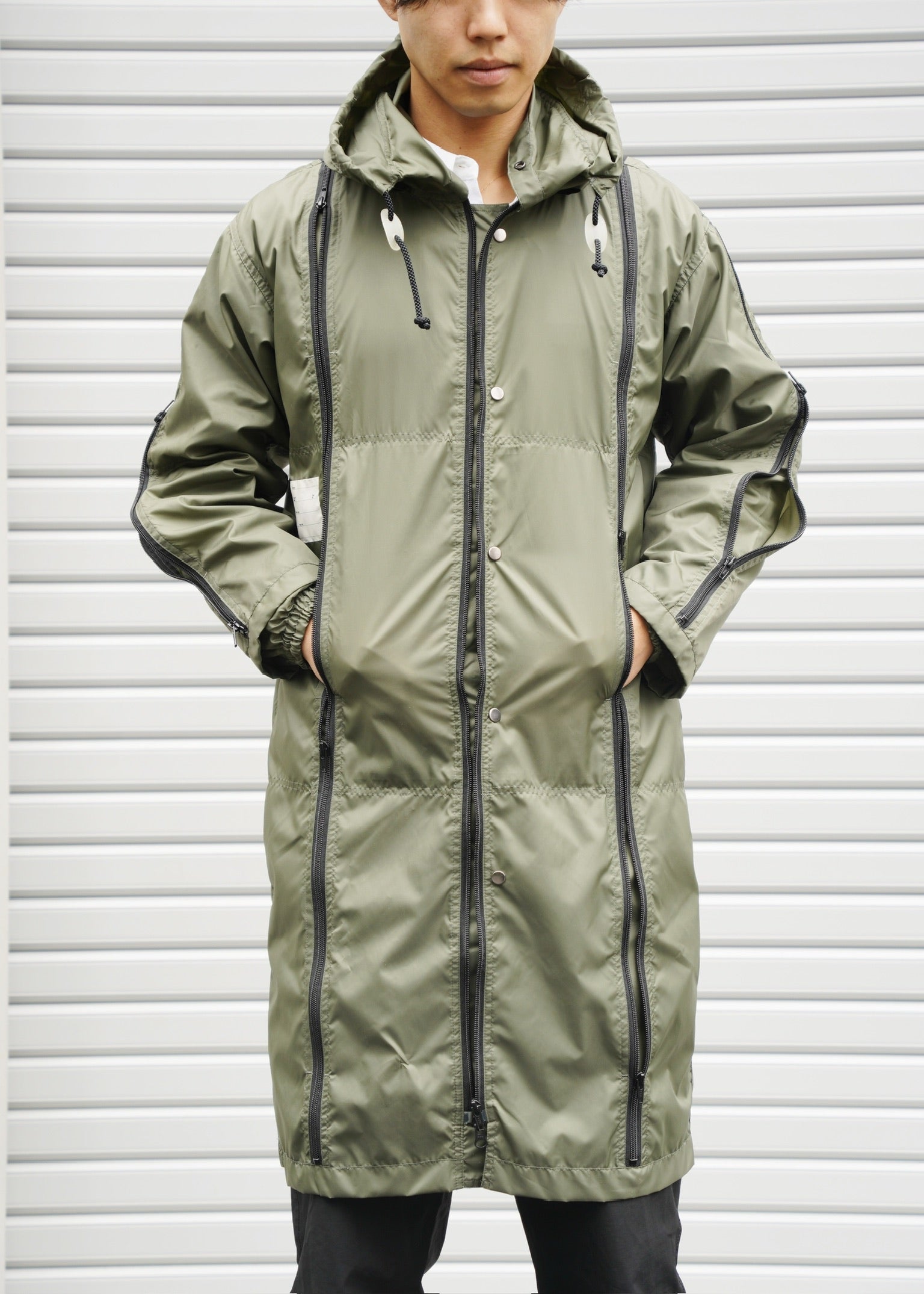 FINAL HOMME gimmick multiple zips nylon jacket