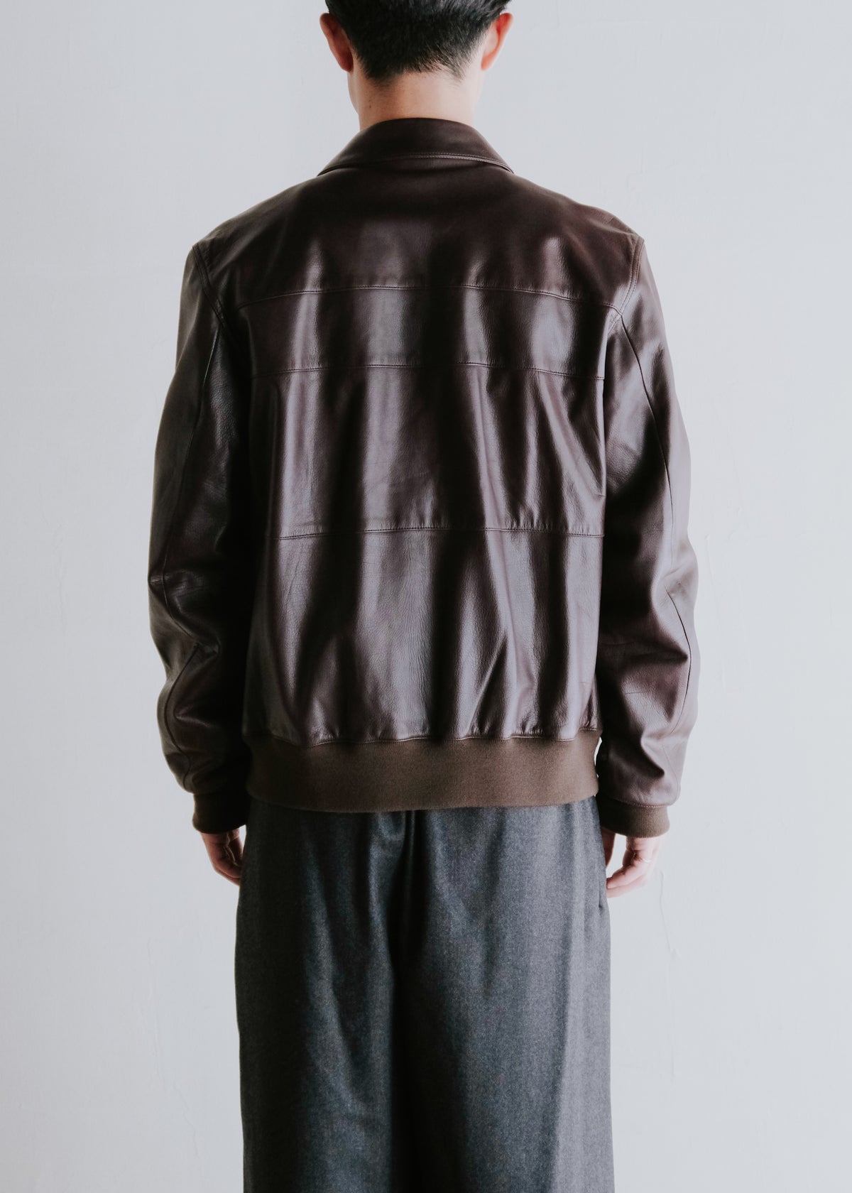 90-00's Salvatore Ferragamo 4 pockets zip up leather blouson