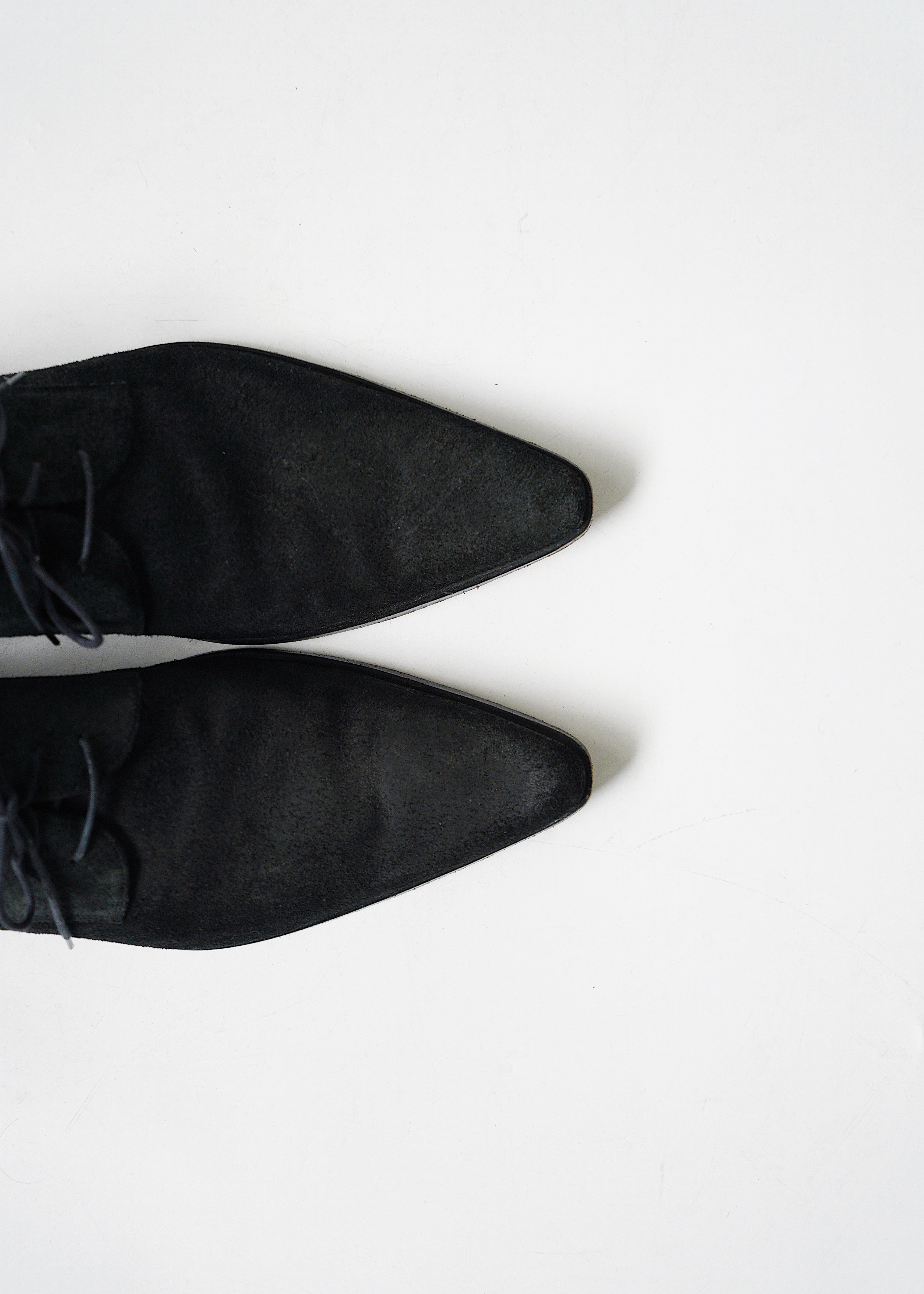 00's DOLCE & GABBANA pointed toe suede leather shoes