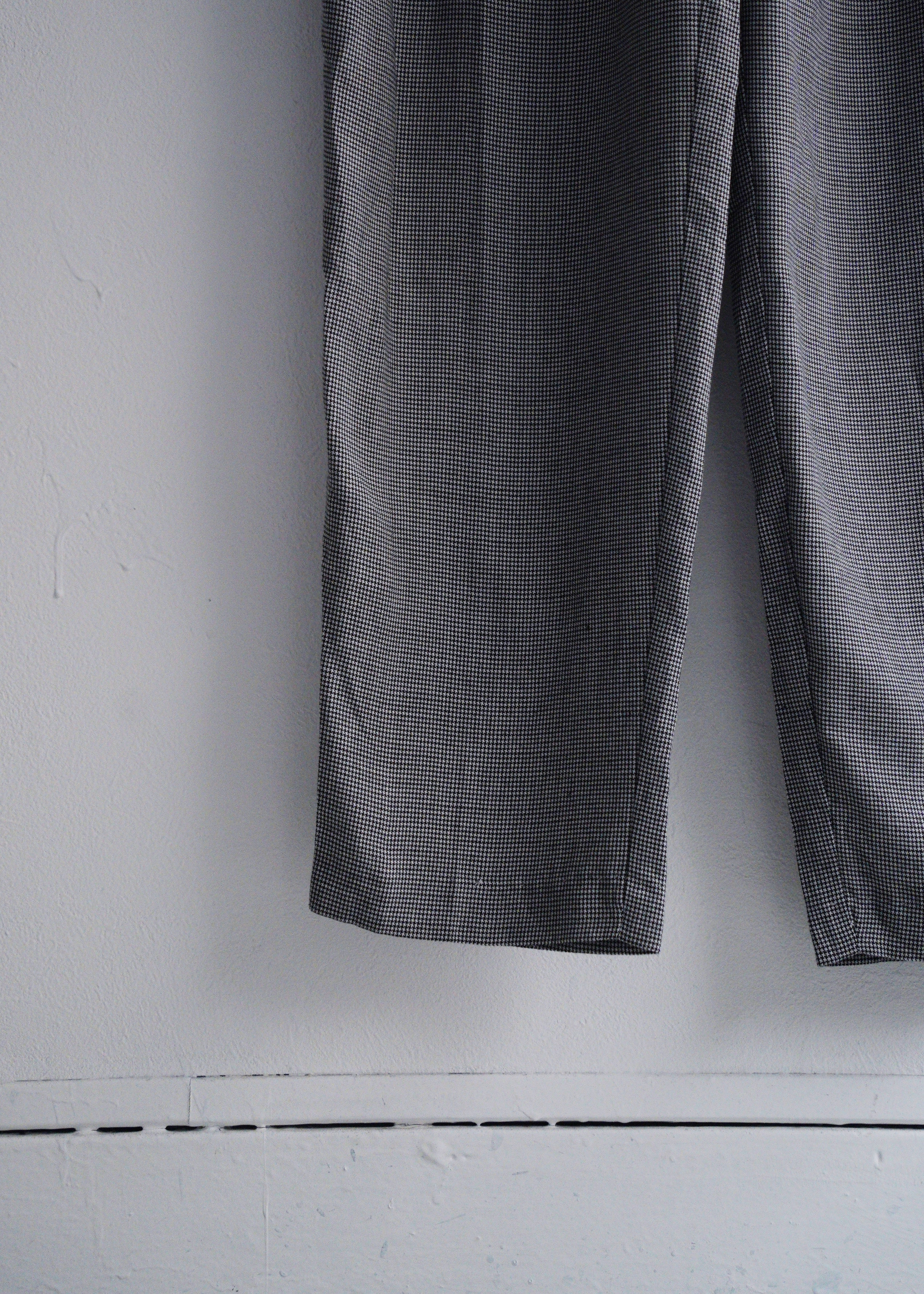 US vintage Houndstooth pattern tuck slacks